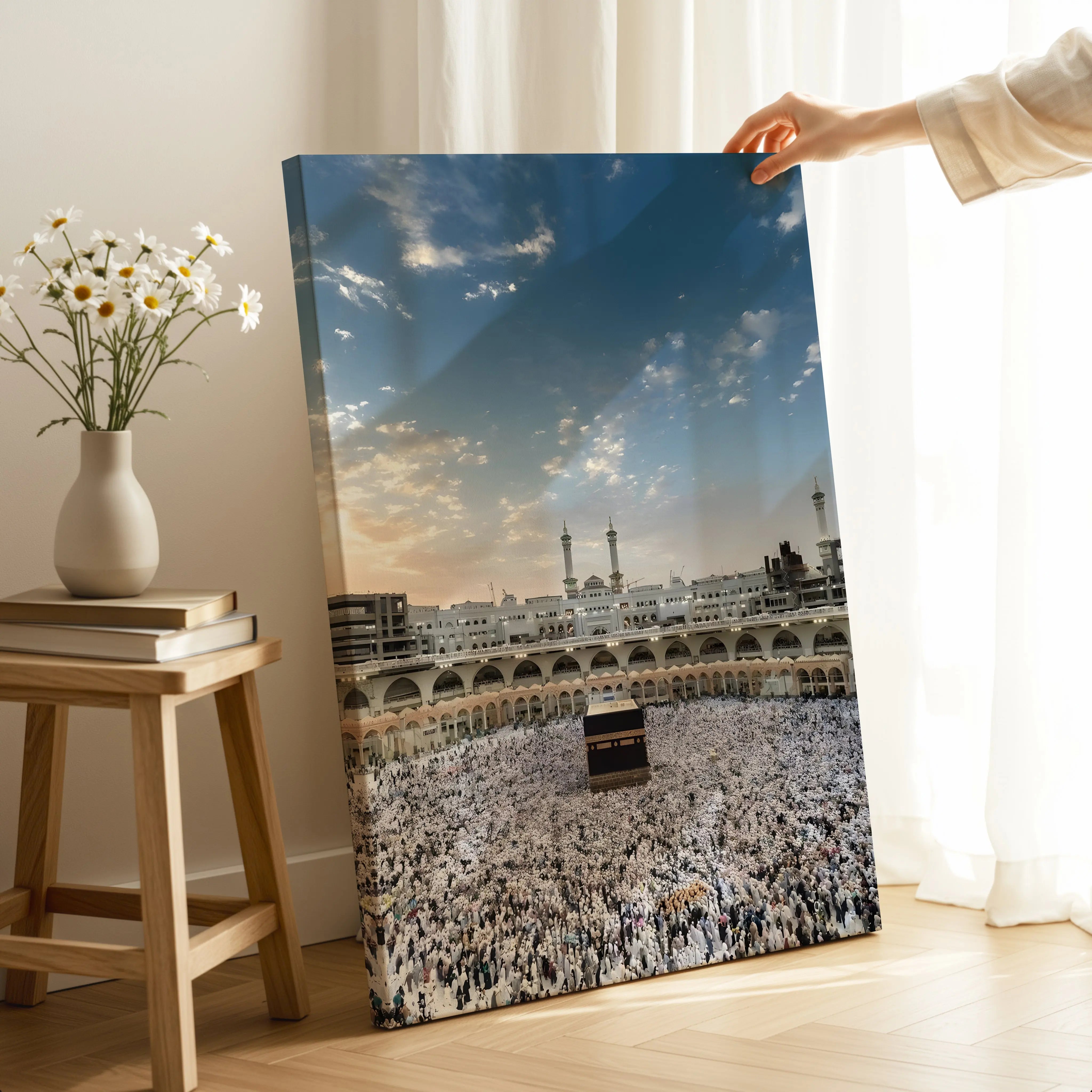 Kaaba Tawaf Serenity Art – Makkah Haram Sunset Wall Art | 4K Ultra Wrap Frame Wall Art in Pakistan | IBRELIA™ IBRELIA