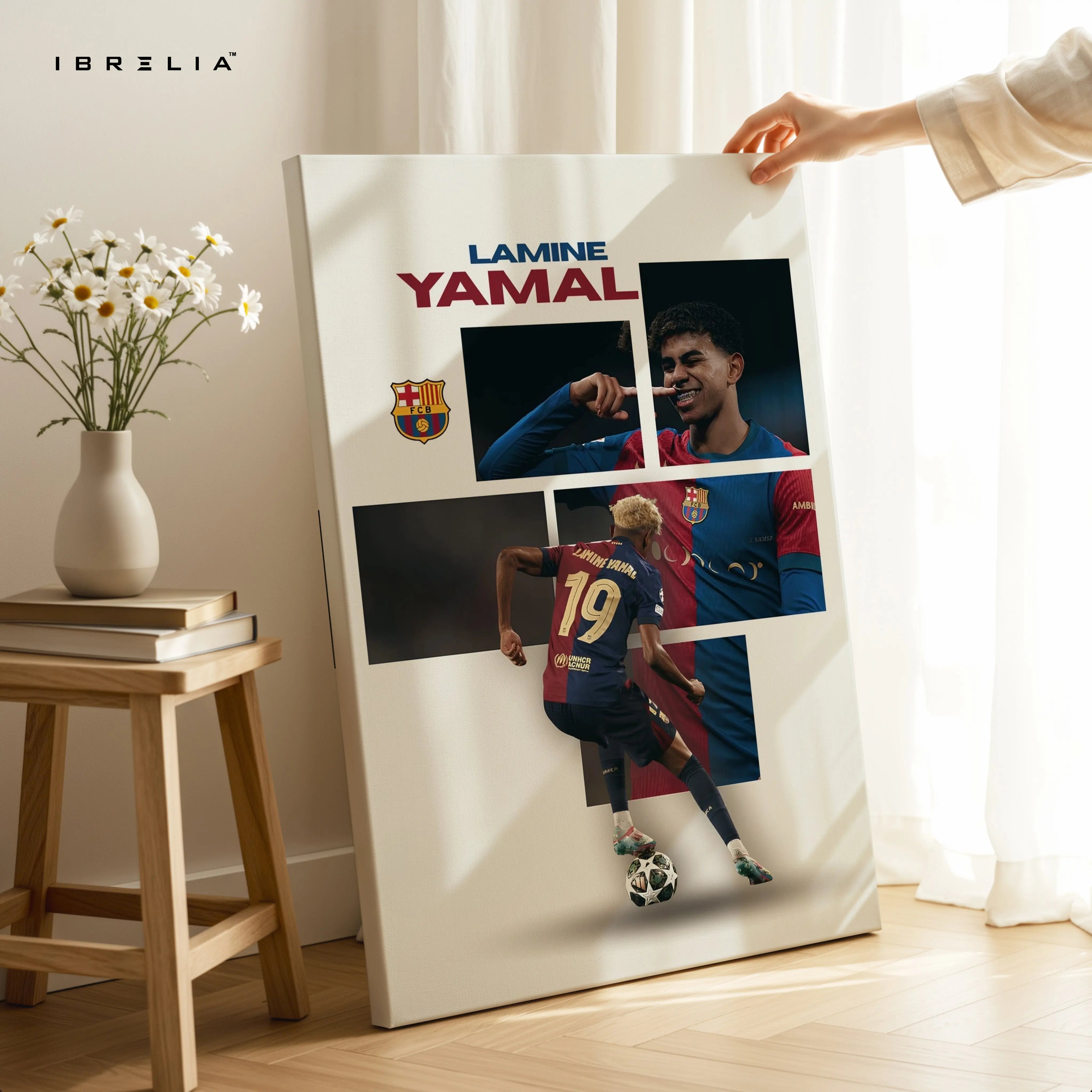 Lamine Yamal FC Barcelona Rising Star Art – 4K Ultra Wrap Frame Wall Art in Pakistan | IBRELIA™ IBRELIA