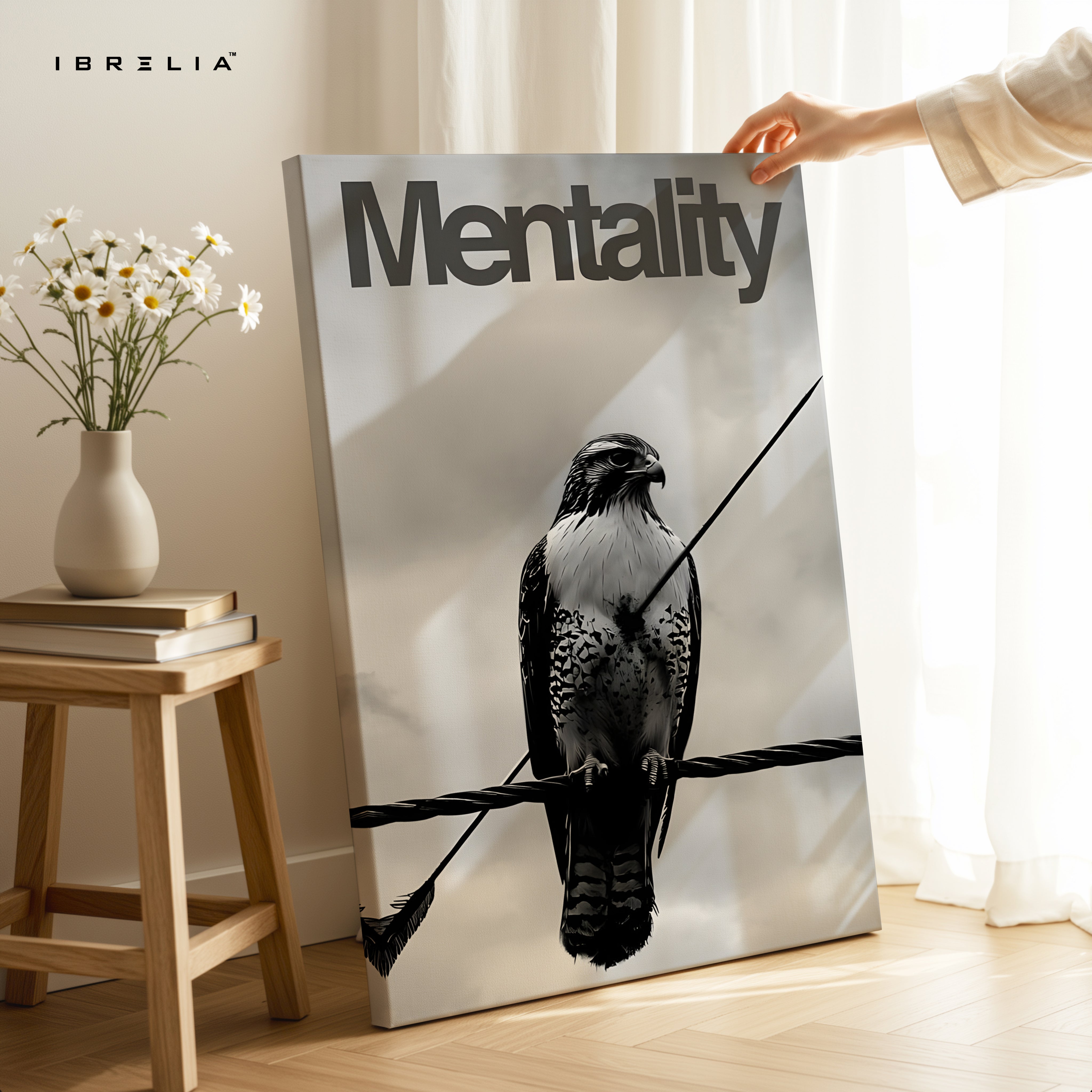 Mentality Hawk Minimal Art – 4K Ultra Wrap Frame Wall Art in Pakistan | IBRELIA™