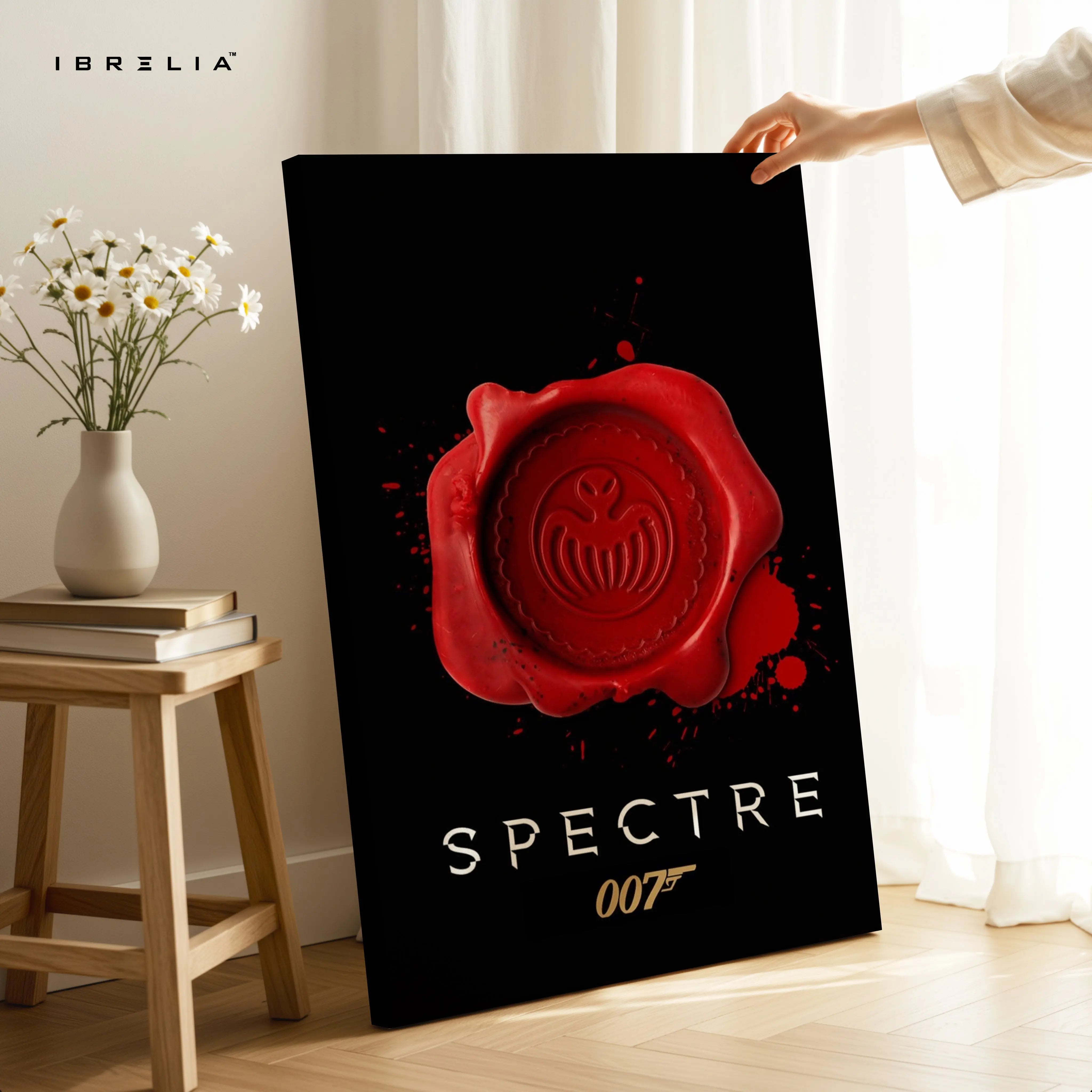 Spectre Code Red – Cinematic Spy Noir Art | 4K Ultra Wrap Frame Wall Art in Pakistan | IBRELIA™ IBRELIA