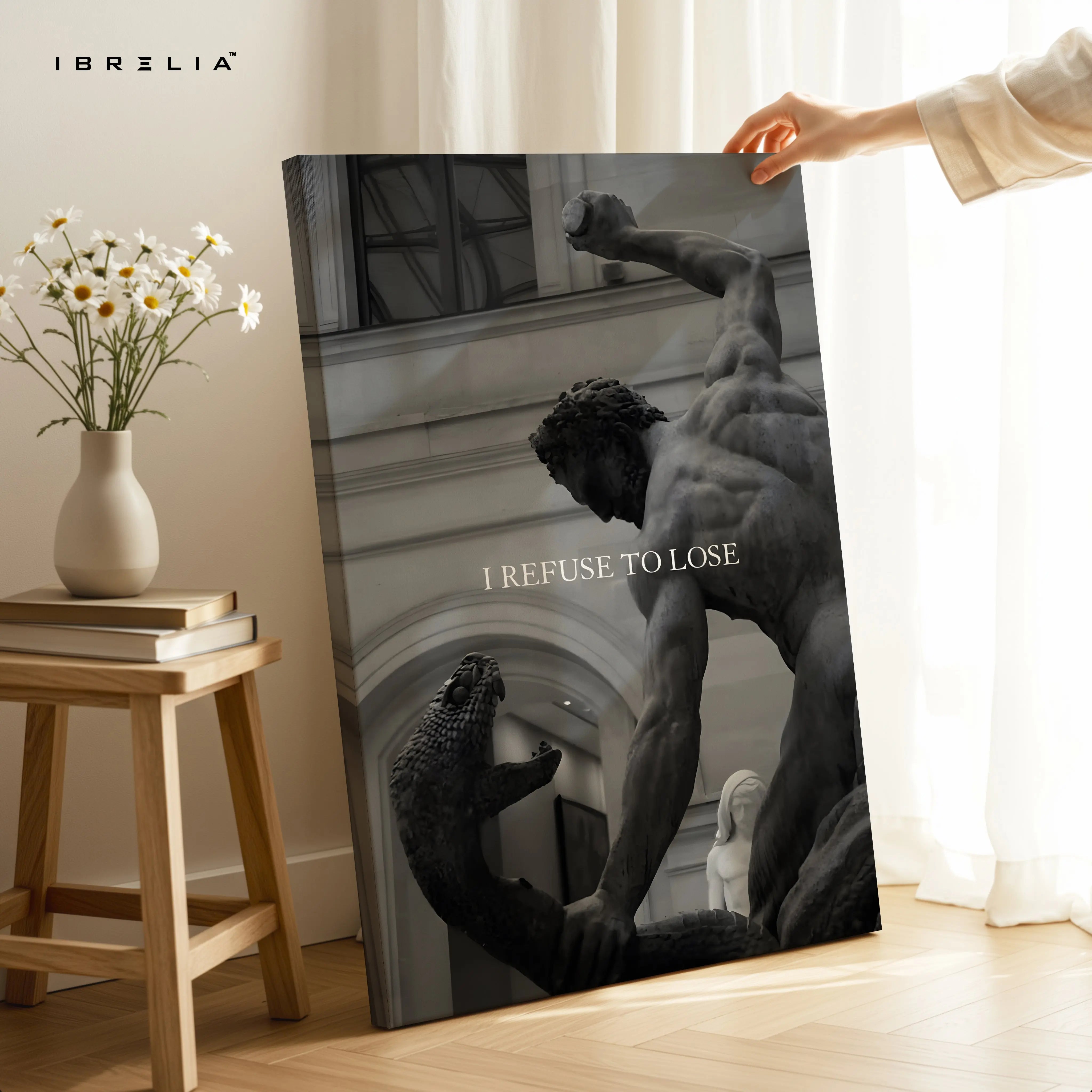 I Refuse To Lose Statue Art – 4K Ultra Wrap Frame Wall Art in Pakistan | IBRELIA™ IBRELIA