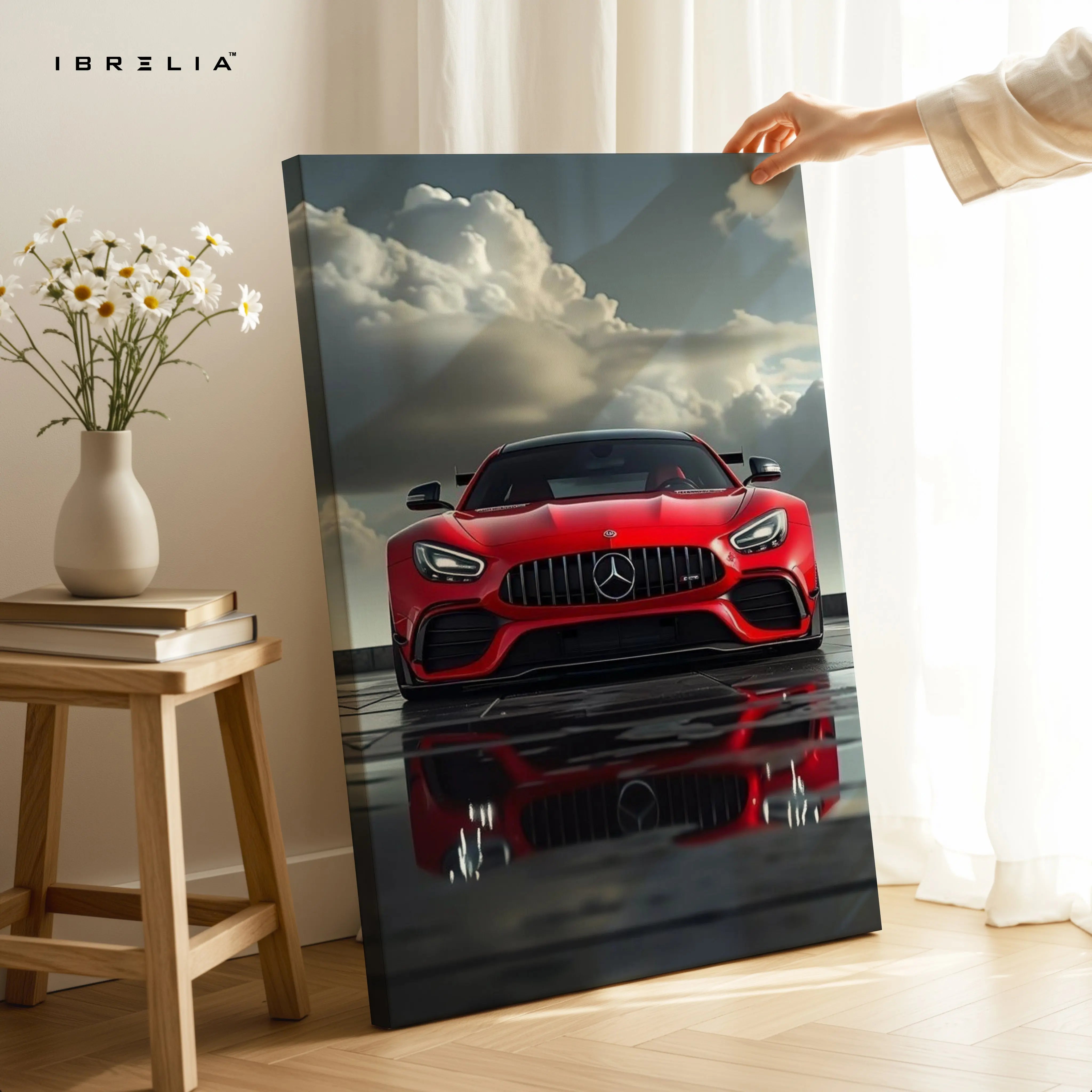 Mercedes AMG GT Power Reflection – 4K Ultra Wrap Frame Wall Art in Pakistan | IBRELIA™ IBRELIA