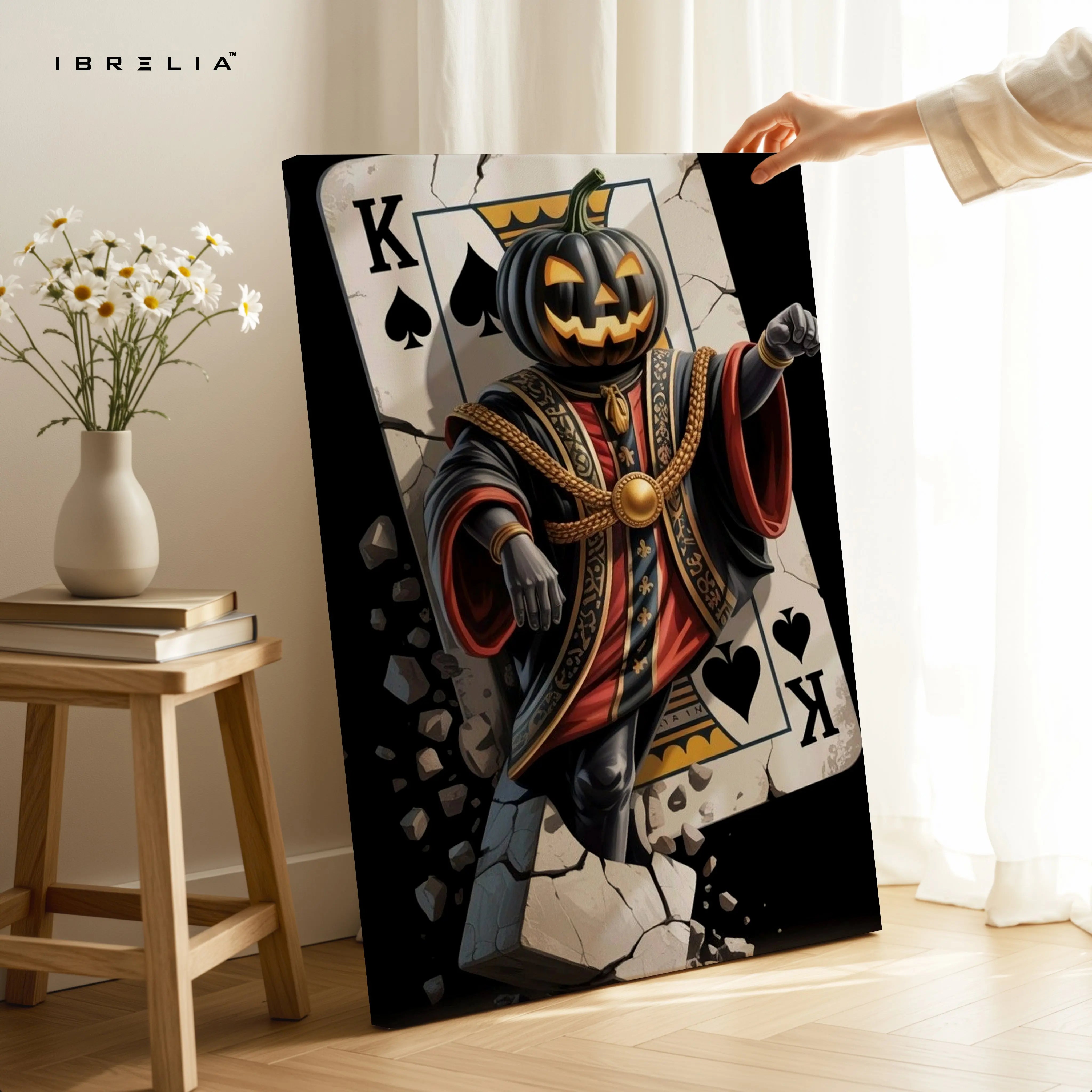 Pumpkin King of Spades Art – 4K Ultra Wrap Frame Wall Art in Pakistan | IBRELIA™ IBRELIA