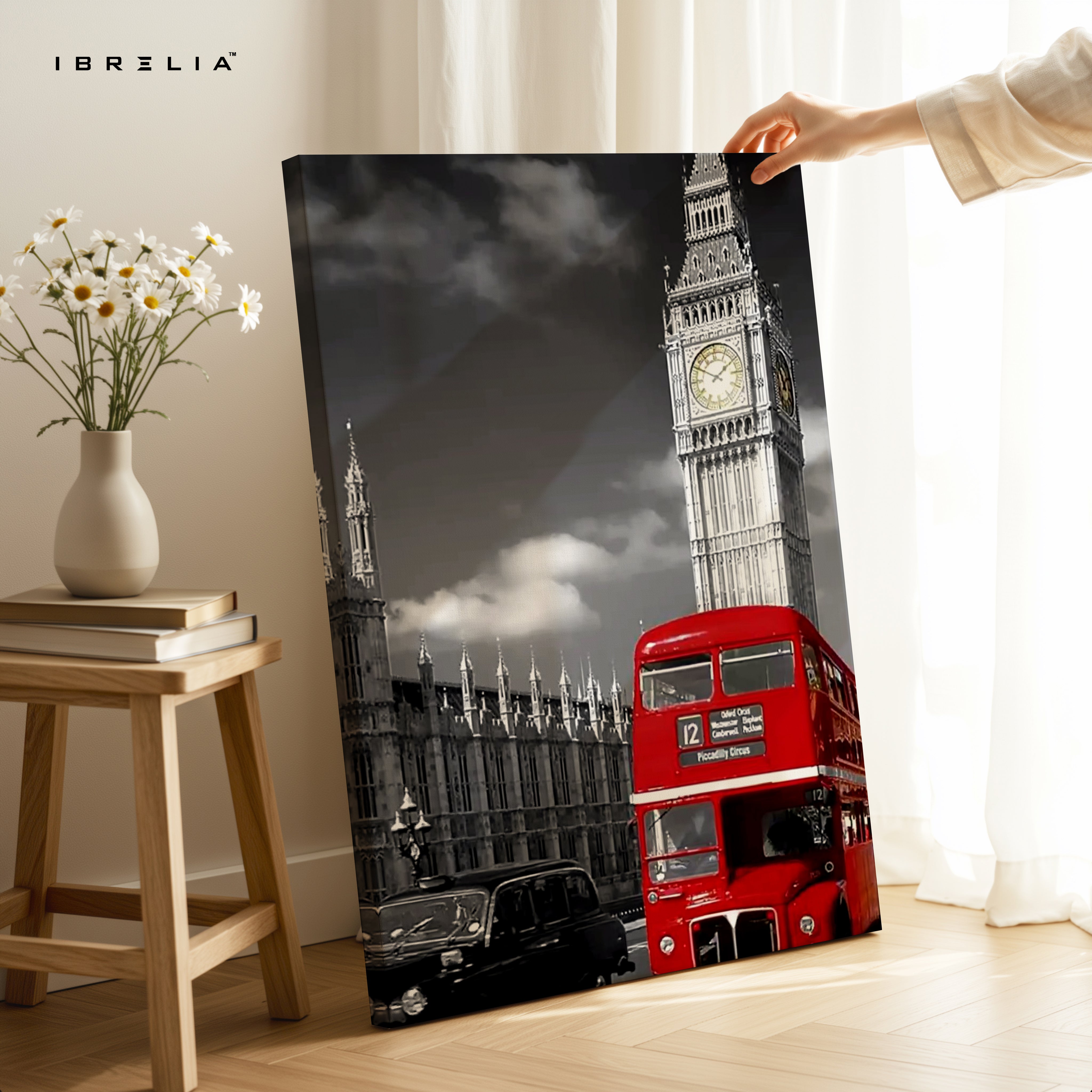 London Red Bus Big Ben Art – 4K Ultra Wrap Frame Wall Art in Pakistan | IBRELIA™