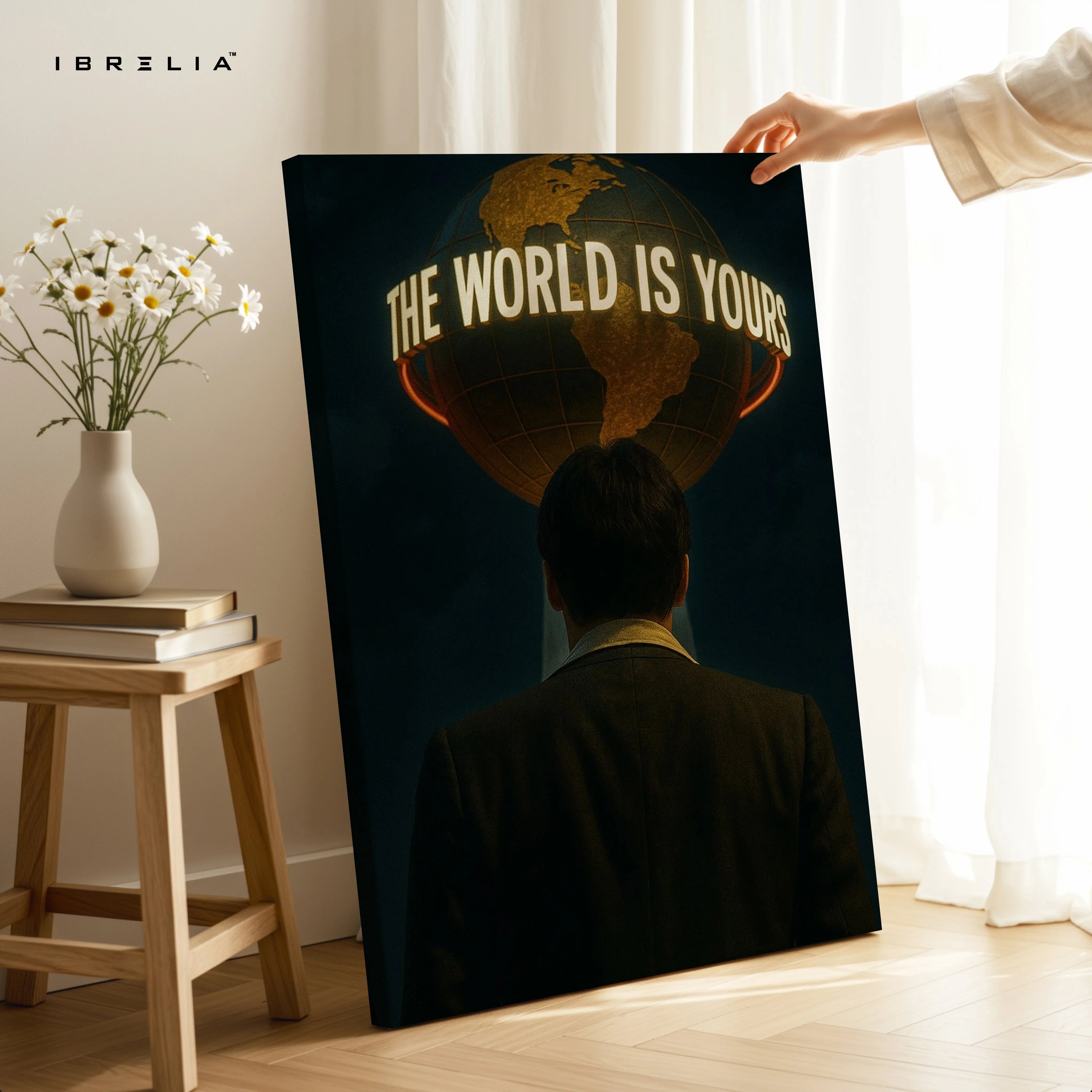 The World Is Yours Motivation Art – 4K Ultra Wrap Frame Wall Art in Pakistan | IBRELIA™ IBRELIA