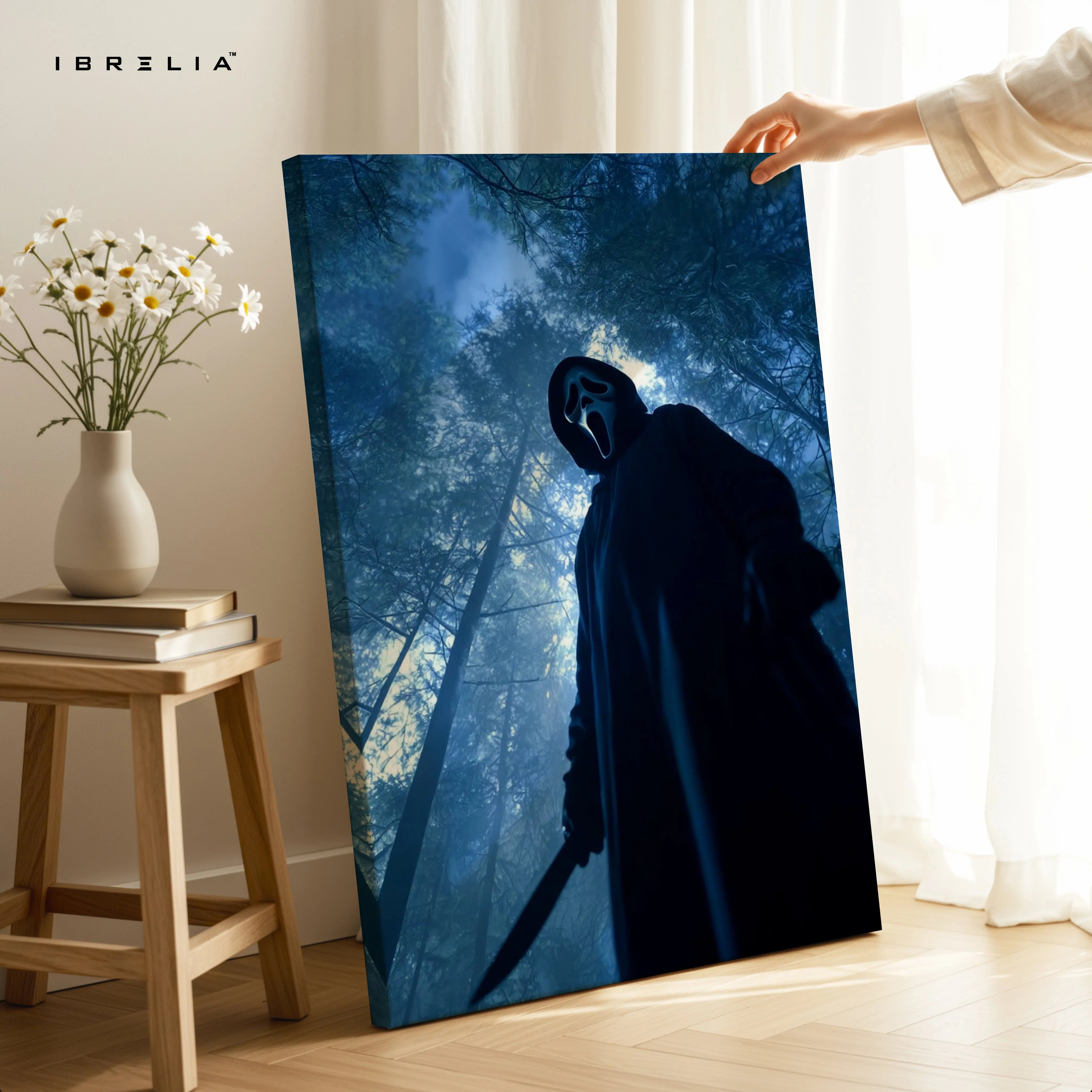 Midnight Forest Apparition – Dark Atmospheric Horror Art | 4K Ultra Wrap Frame Wall Art in Pakistan | IBRELIA™ IBRELIA