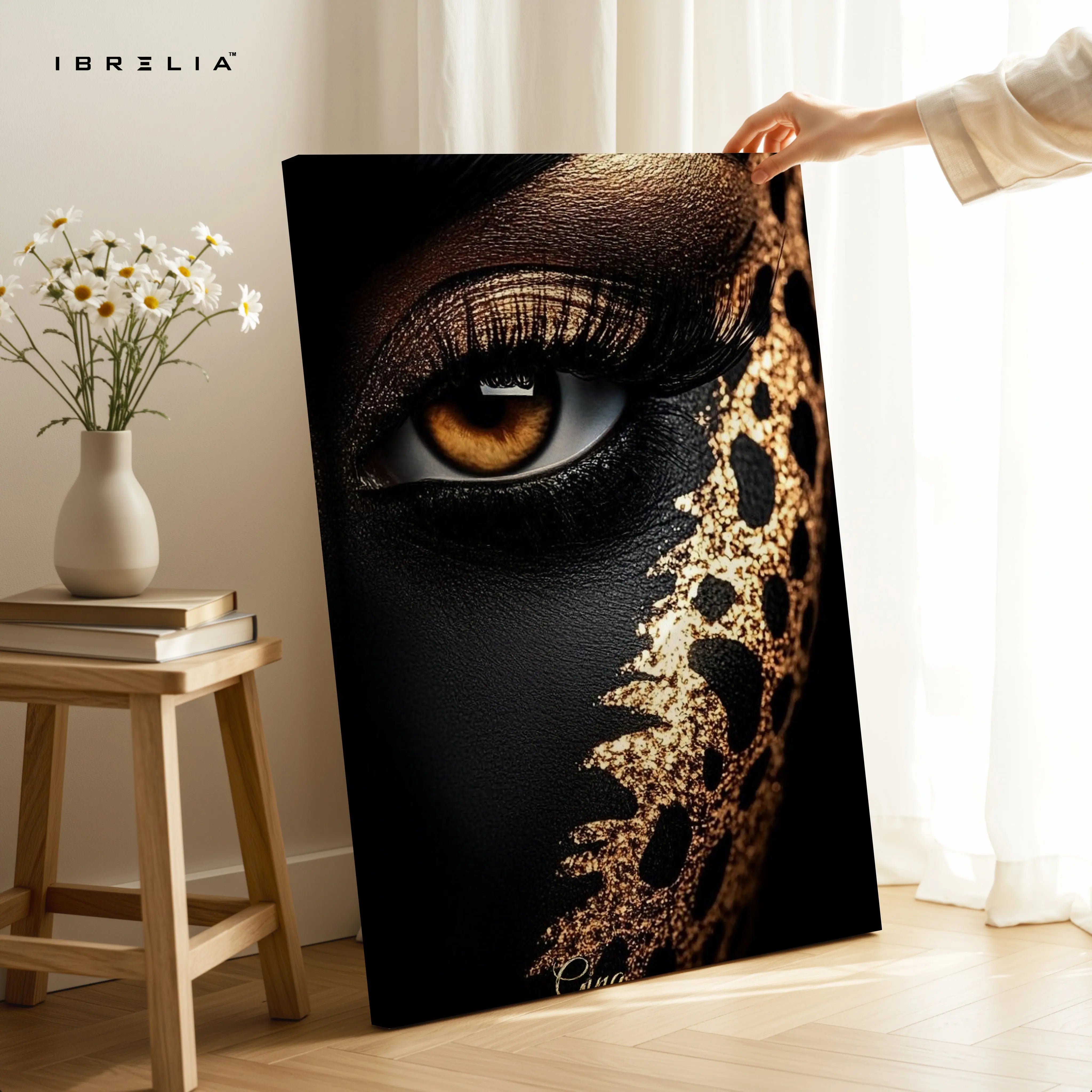 Leopard Gaze Luxury Portrait Art – 4K Ultra Wrap Frame Wall Art in Pakistan | IBRELIA™ IBRELIA