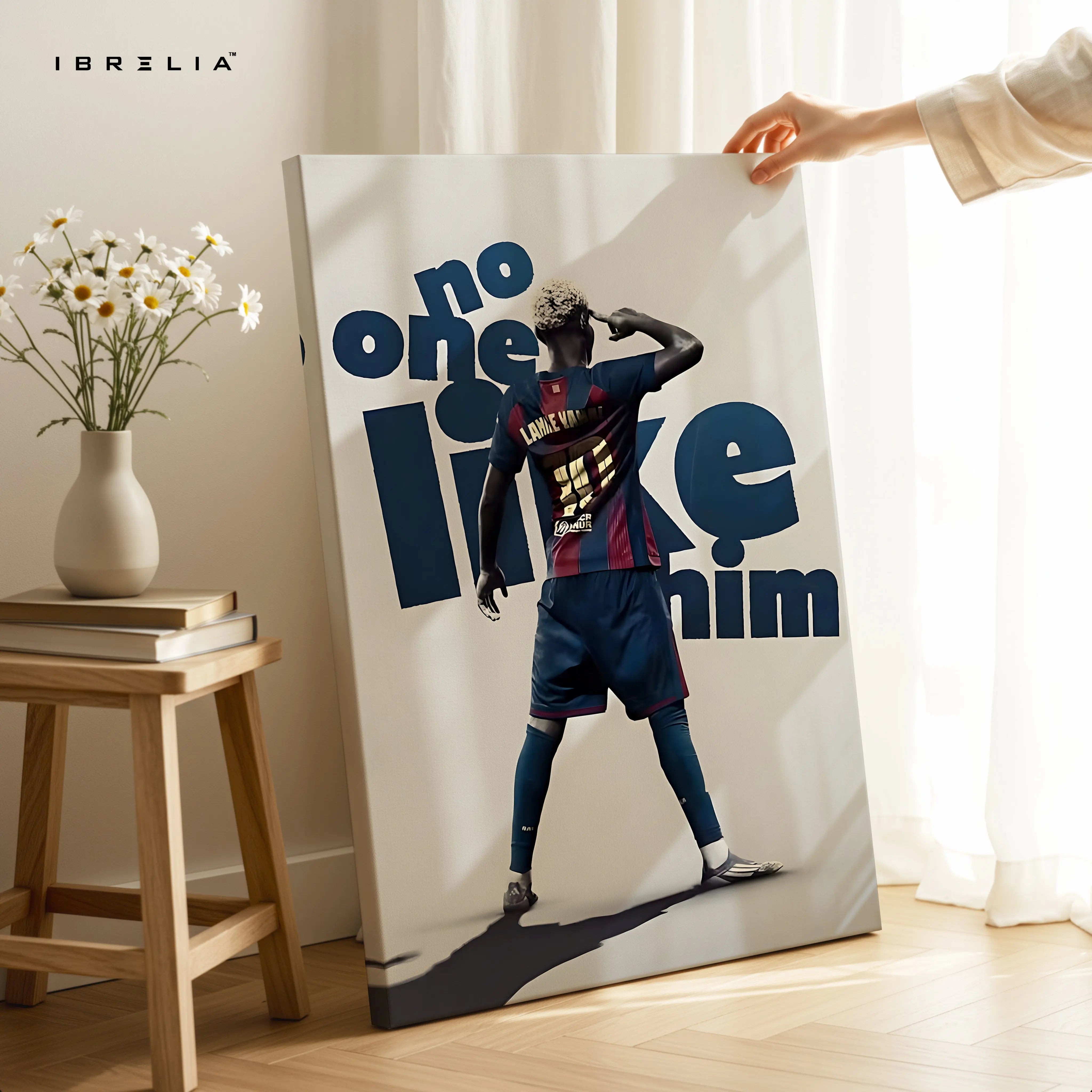 Lamine Yamal “Oh No I’m Him” Statement Art – 4K Ultra Wrap Frame Wall Art in Pakistan | IBRELIA™ IBRELIA