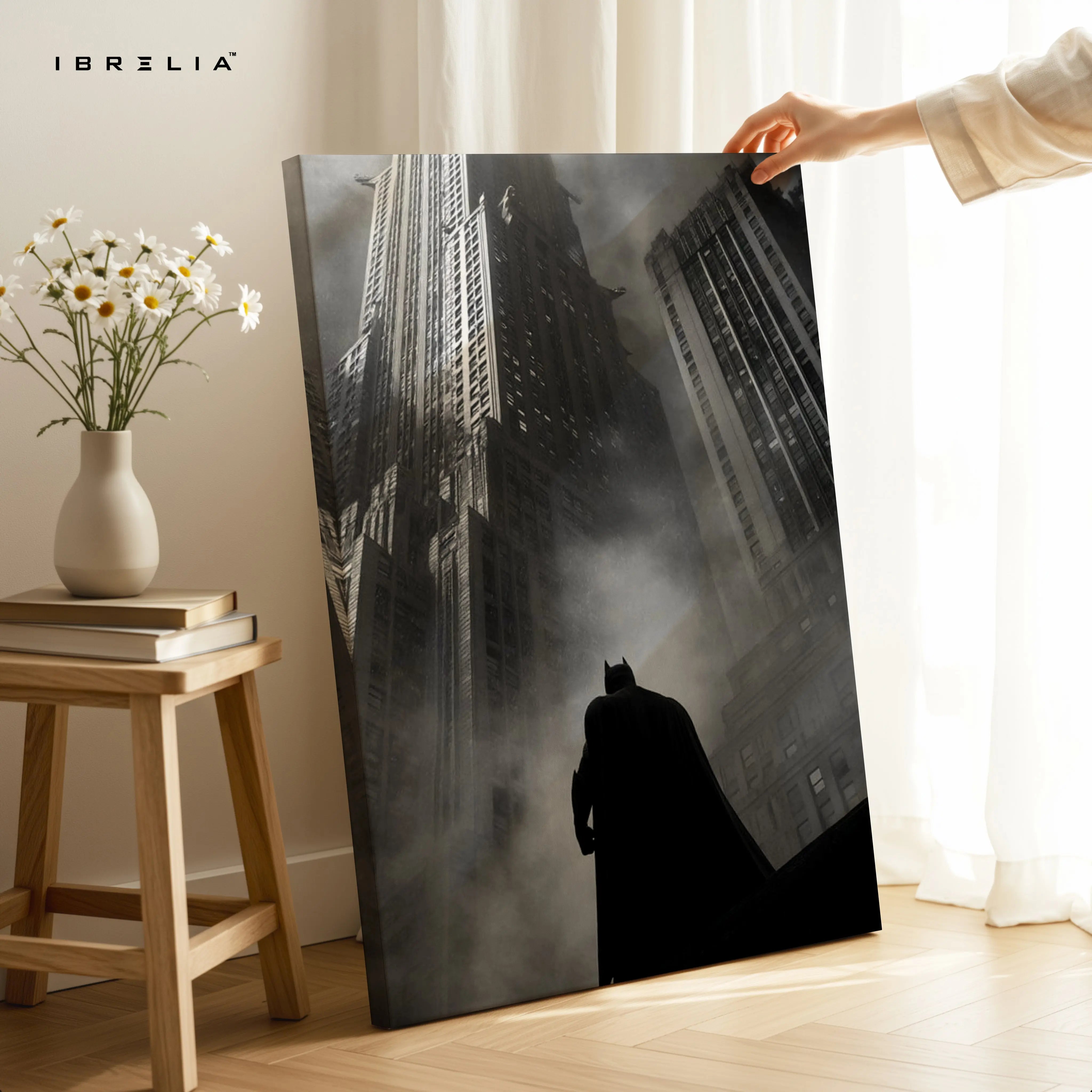 Gotham Ascension Silhouette – Dark Noir Skyscraper Art | 4K Ultra Wrap Frame Wall Art in Pakistan | IBRELIA™ IBRELIA