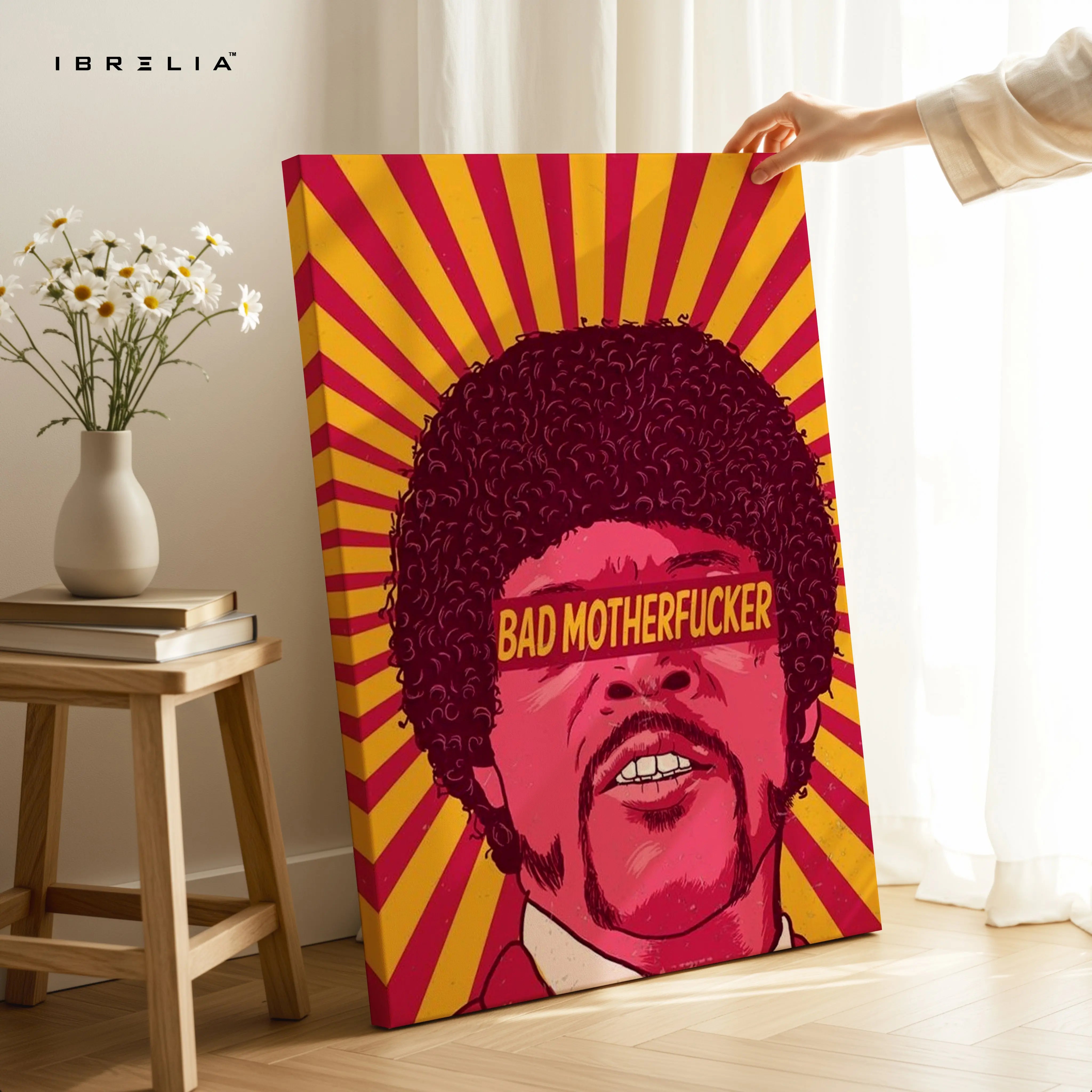 Bad Motherfucker Pop Art – Retro Rebel Icon Wall Art | 4K Ultra Wrap Frame Wall Art in Pakistan | IBRELIA™ IBRELIA