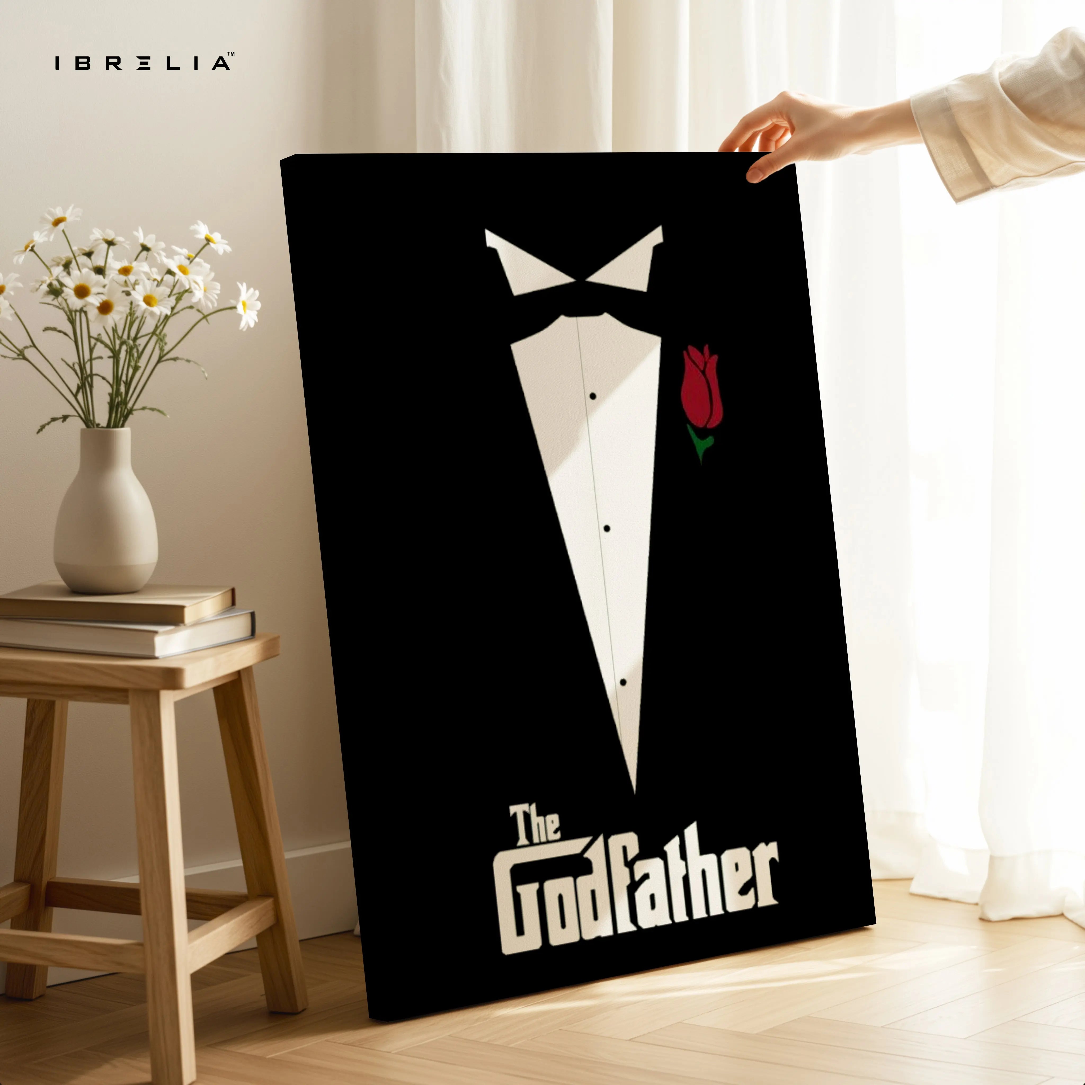 The Godfather Minimal Tuxedo Art – 4K Ultra Wrap Frame Wall Art in Pakistan | IBRELIA™ IBRELIA