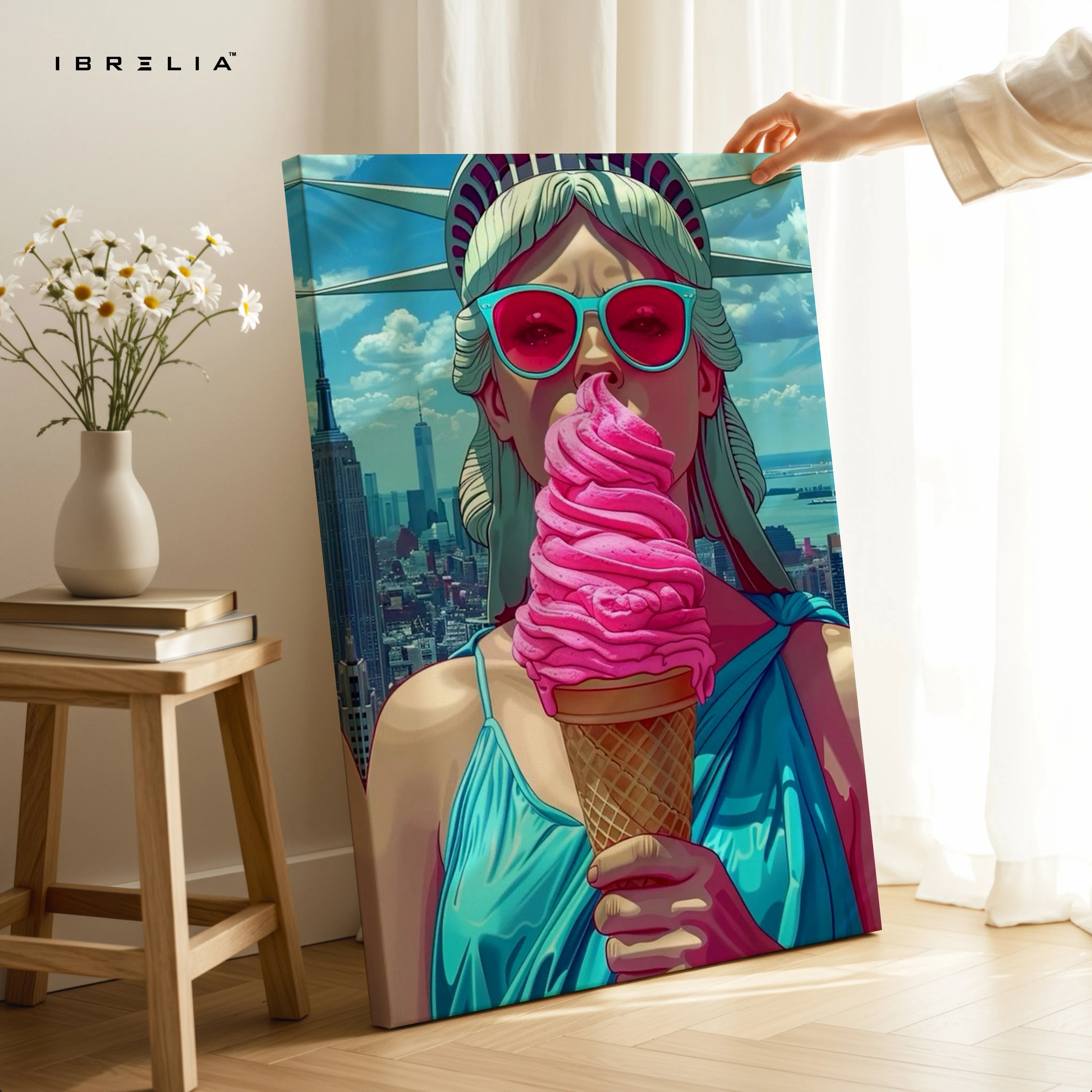 Liberty Pop Aesthetic – 4K Ultra Wrap Frame Pop Art Wall Art | IBRELIA™ IBRELIA