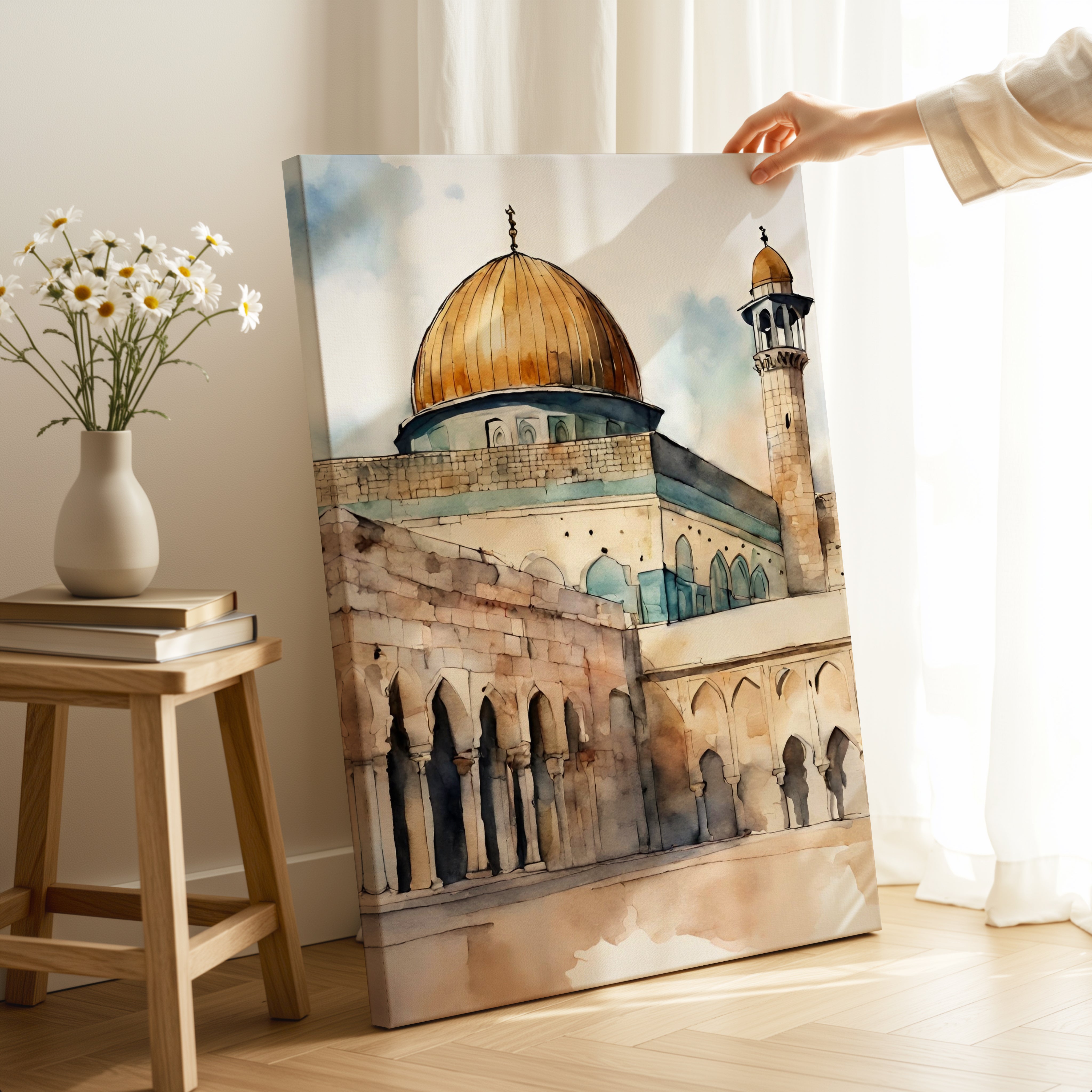 Jerusalem Golden Dome Art | 4K Ultra Wrap Frame Wall Art in Pakistan | IBRELIA™