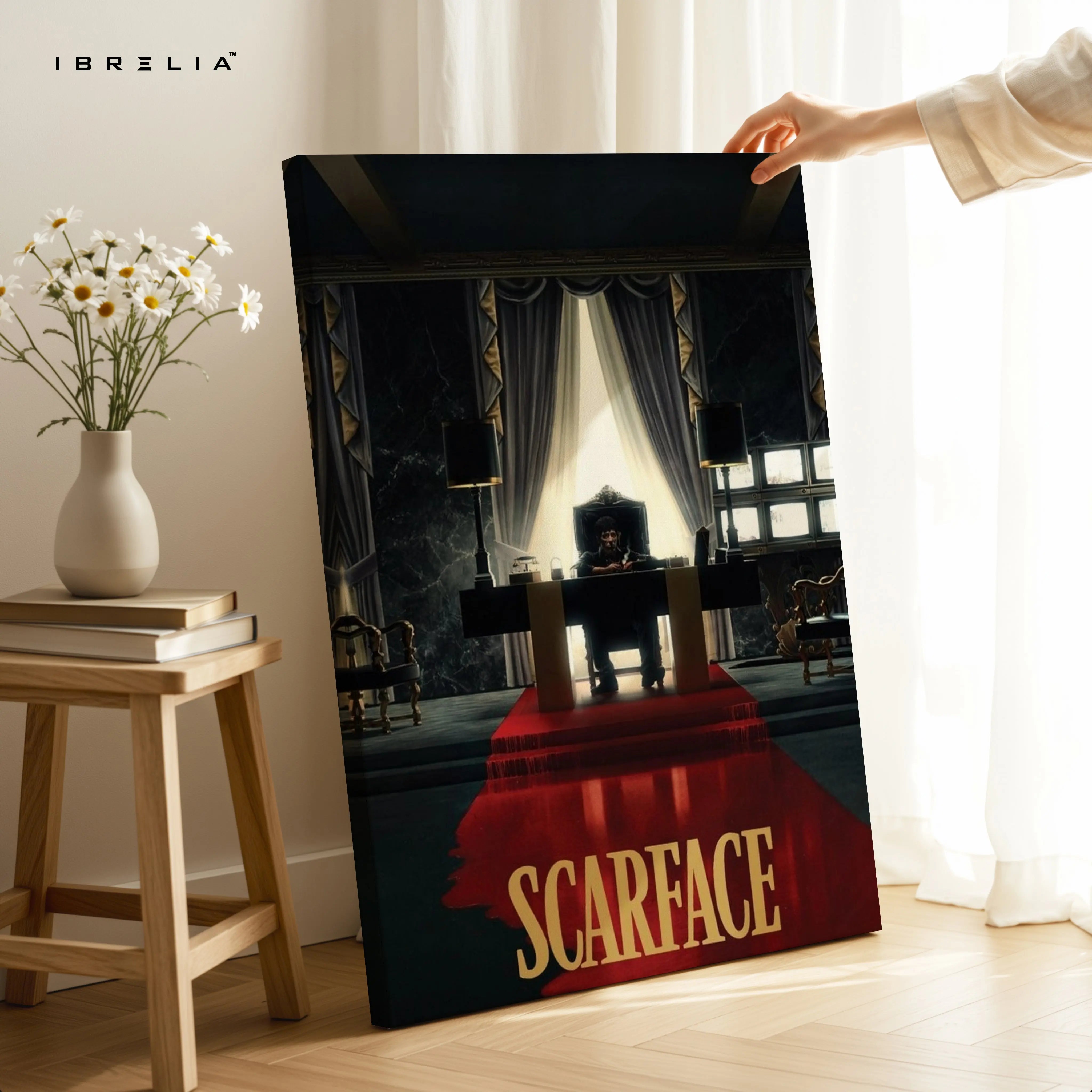 Scarface Throne Power Art – 4K Ultra Wrap Frame Wall Art in Pakistan | IBRELIA™ IBRELIA