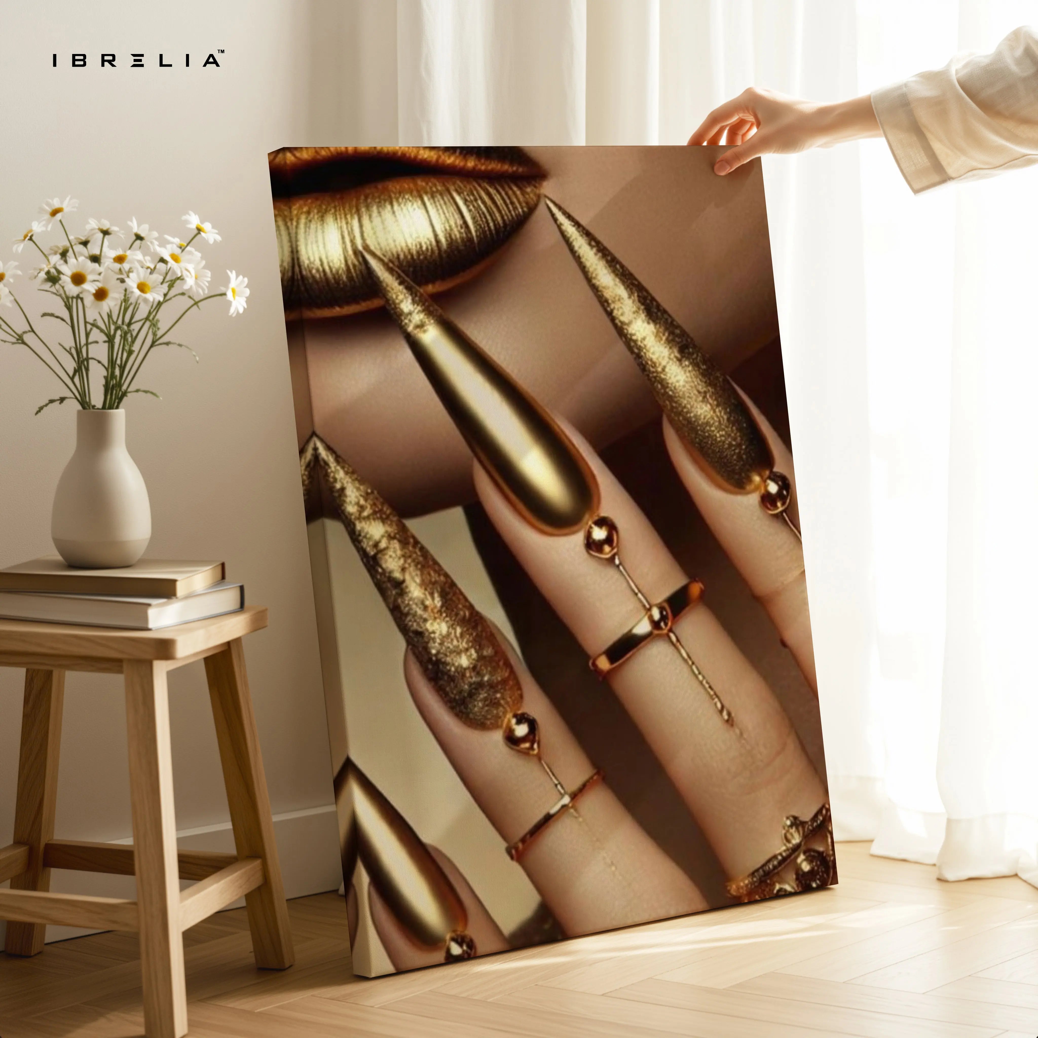 Golden Femme Power Art – 4K Ultra Wrap Frame Wall Art in Pakistan | IBRELIA™ IBRELIA