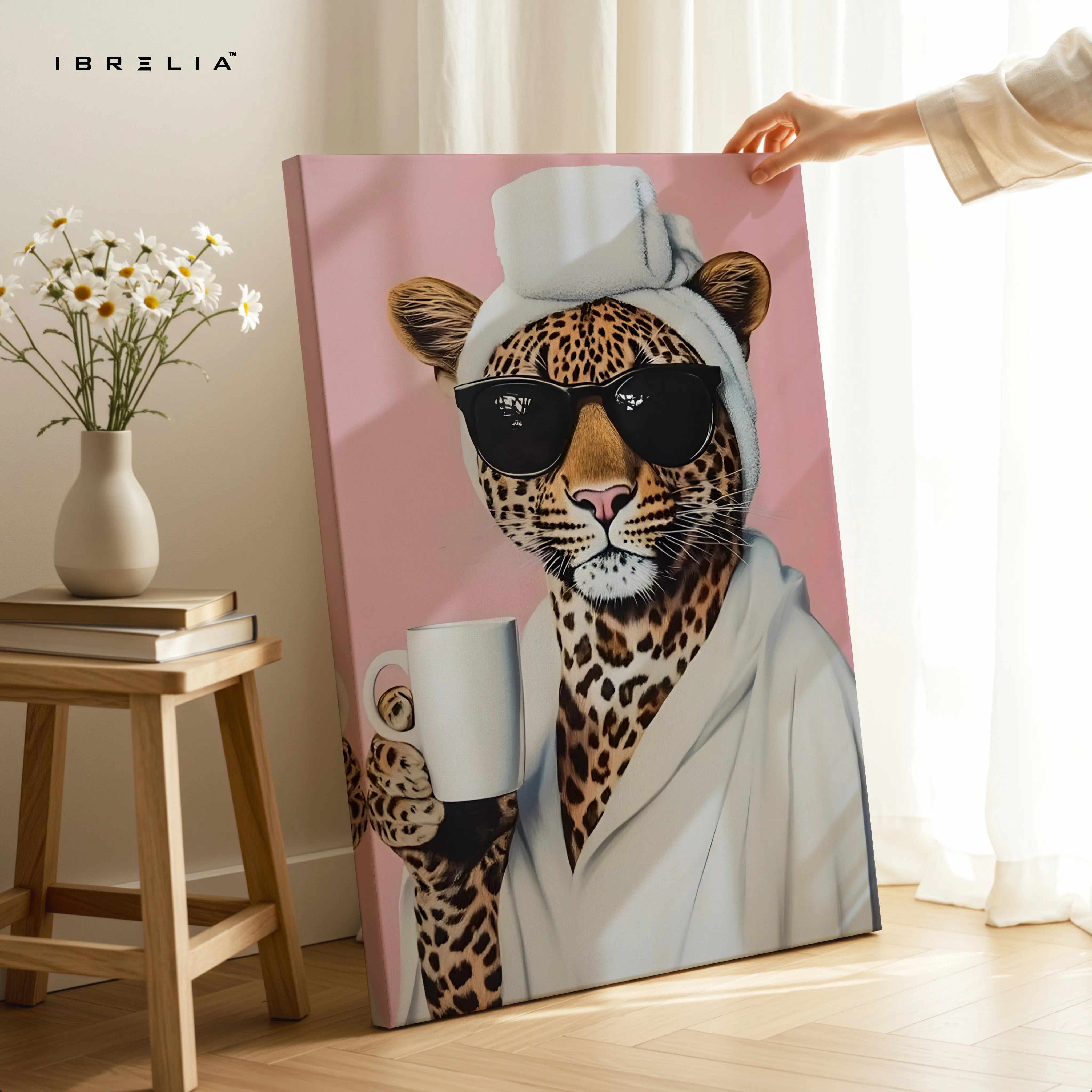 Morning Chic Leopard Art – 4K Ultra Wrap Frame Wall Art in Pakistan | IBRELIA™ IBRELIA