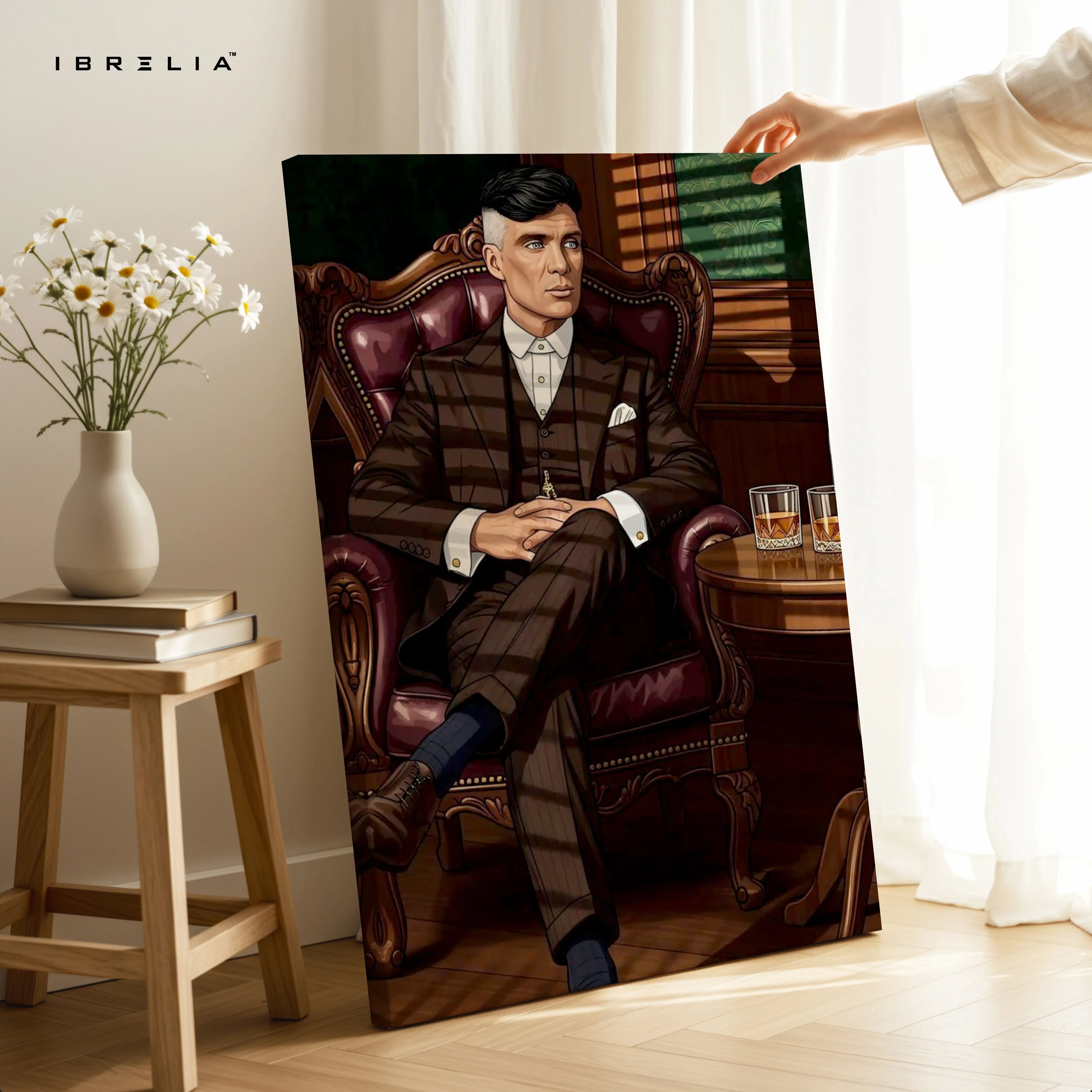 Thomas Shelby Peaky Blinders Wall Art – Luxury Mafia Portrait Canvas Frame | Vintage Gentleman Poster Pakistan | IBRELIA™ IBRELIA