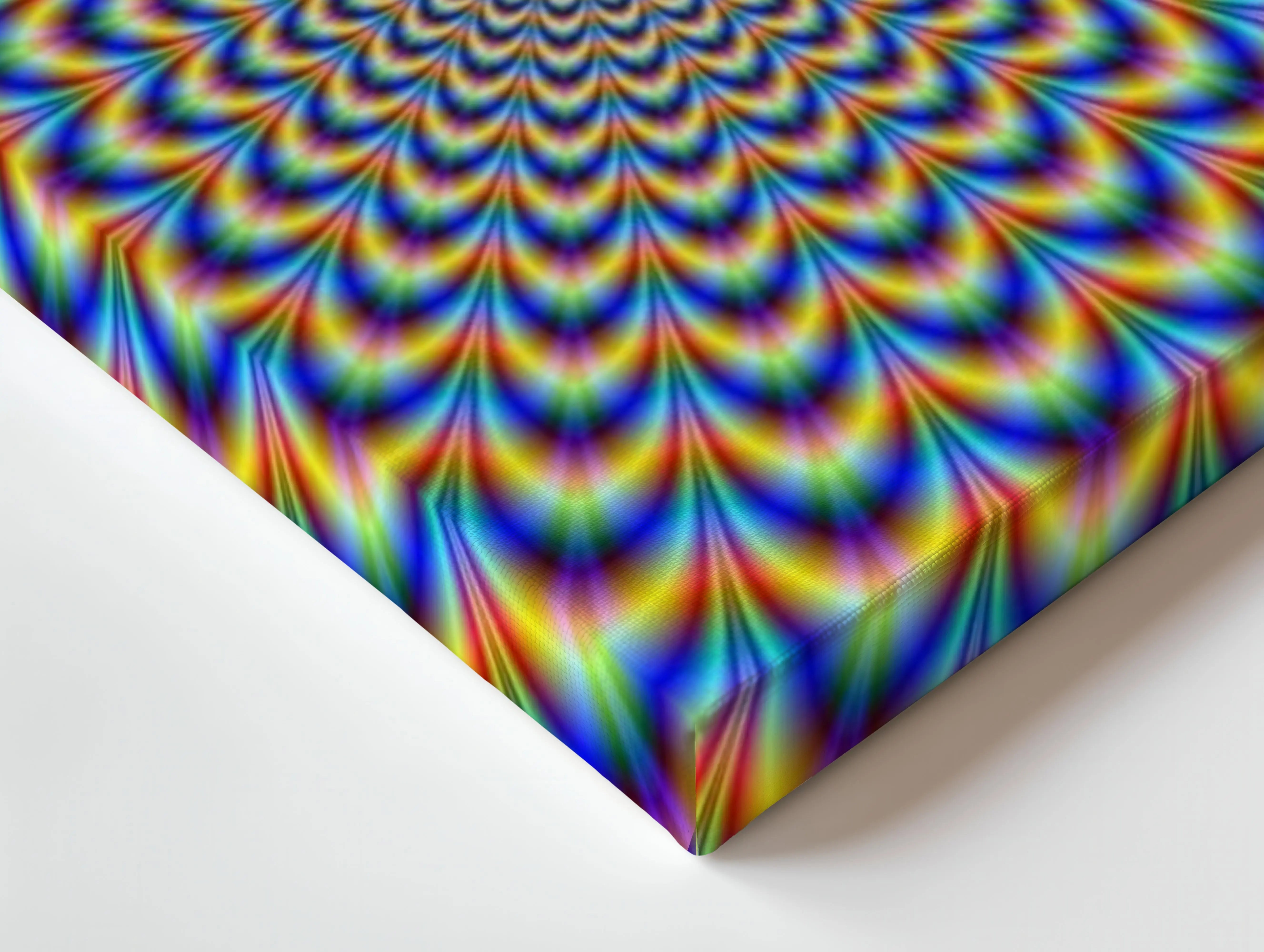 Psychedelic Rainbow Vortex – Optical Illusion 4K Ultra Wrap Frame Wall Art in Pakistan | IBRELIA™ IBRELIA