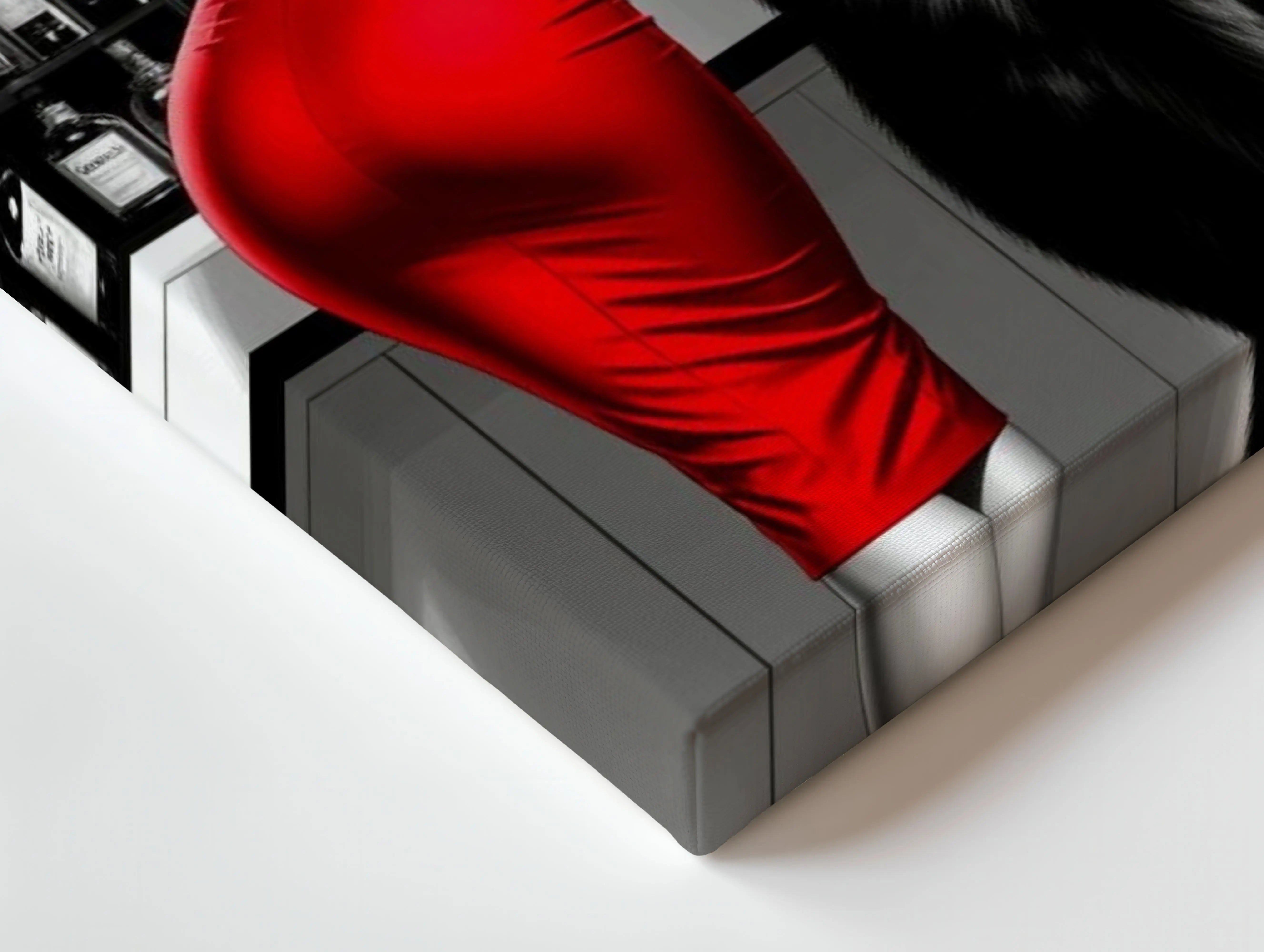 Crimson Elegance Noir Art – 4K Ultra Wrap Frame Wall Art in Pakistan | IBRELIA™ IBRELIA