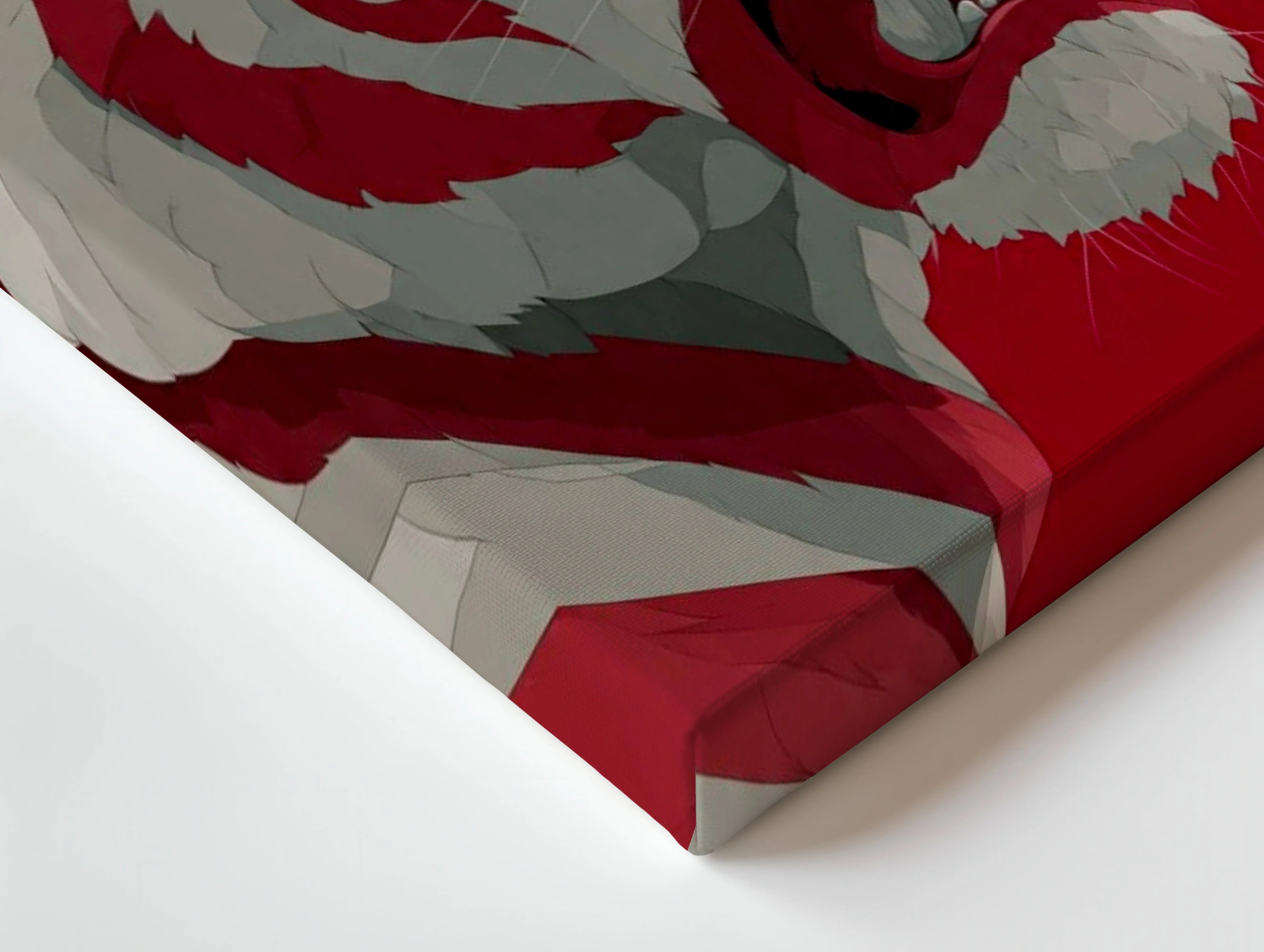 Red Tiger Wall Art – Bold Wildlife Canvas Frame | Fierce Animal Poster Pakistan | IBRELIA™ IBRELIA