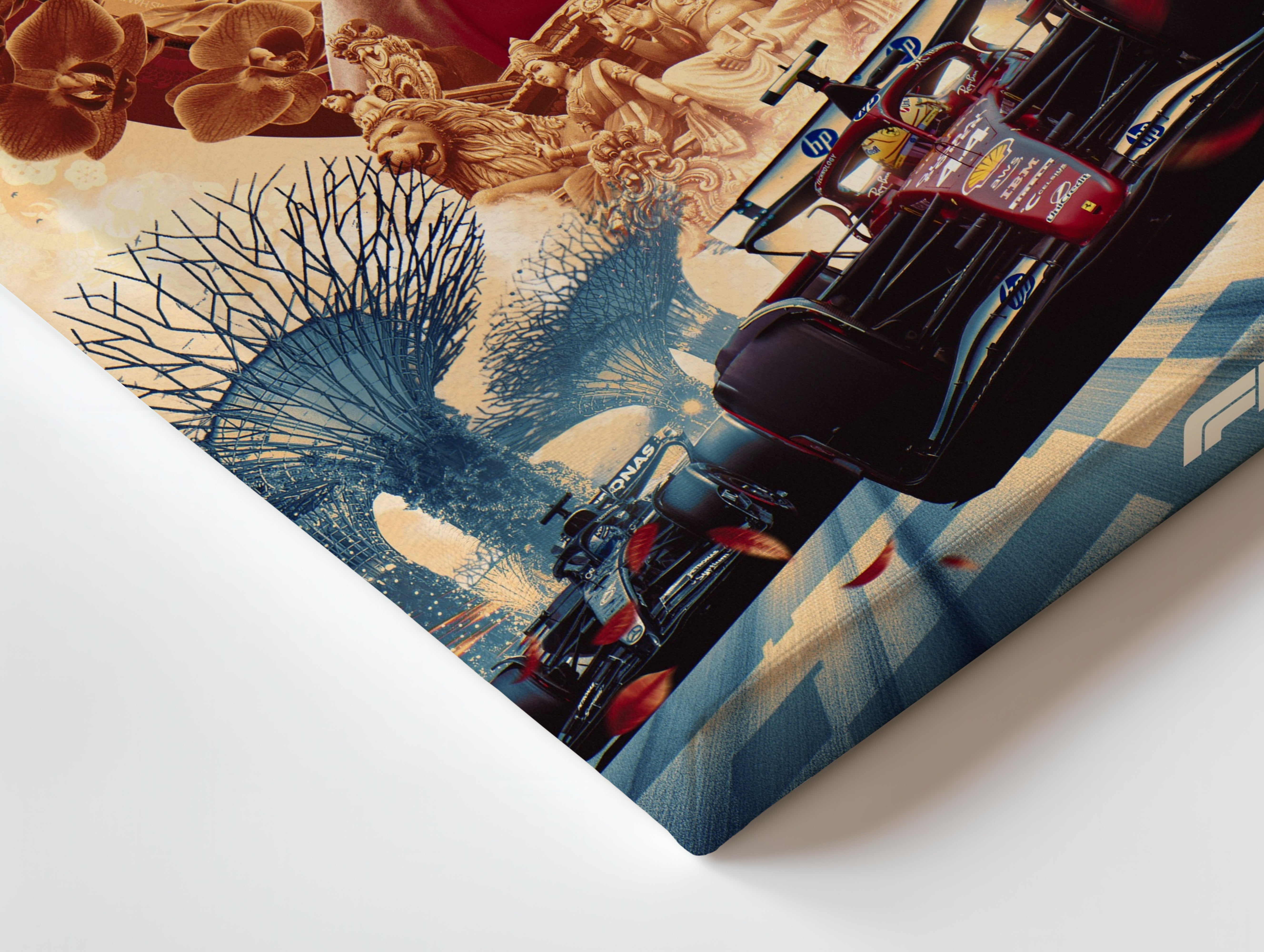 Lewis Hamilton Singapore Tribute – Formula 1 4K Ultra Wrap Frame Wall Art in Pakistan | IBRELIA™