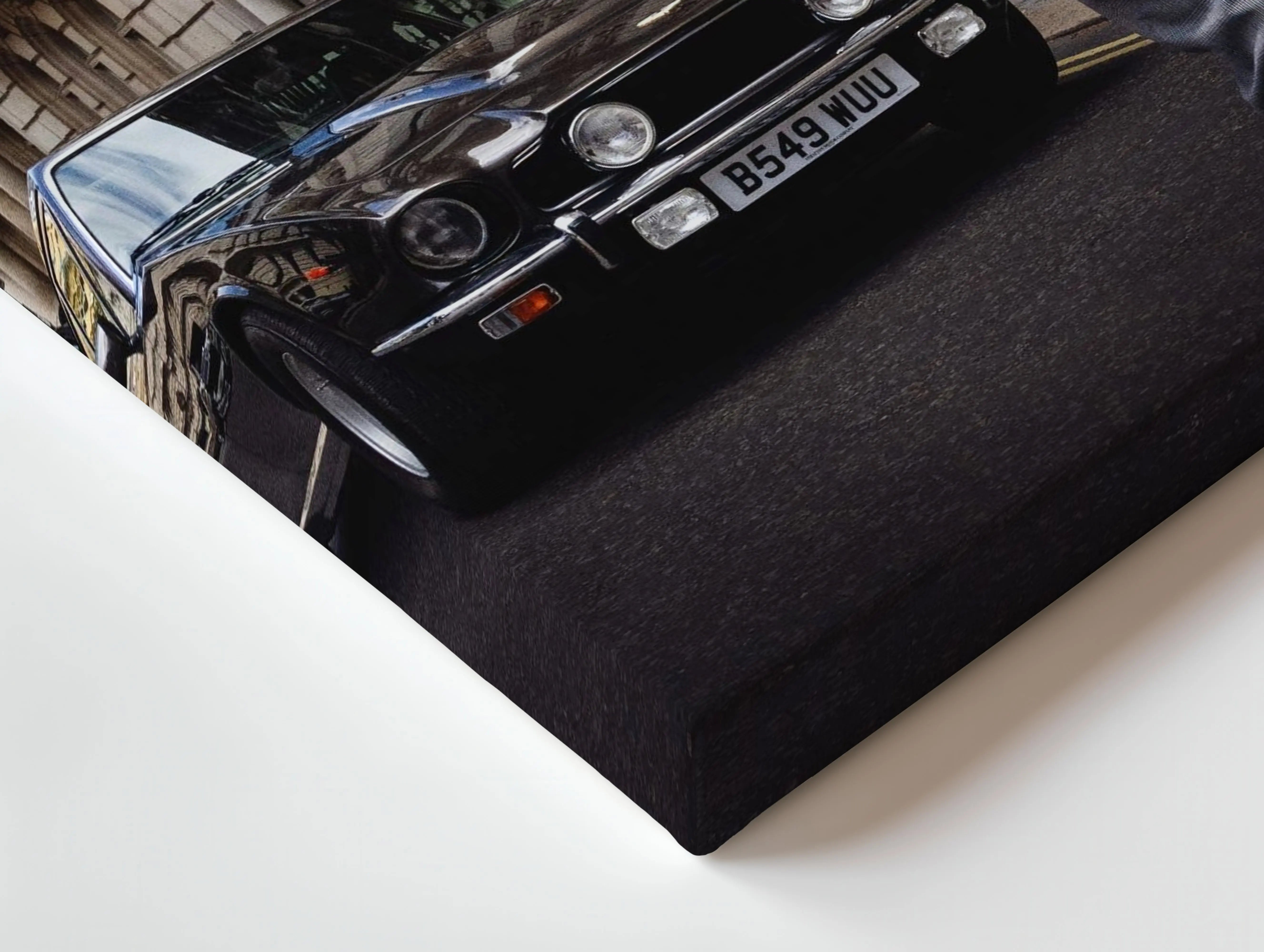 James Bond Street Elegance – 007 Suit & Aston Martin Cinematic 4K Ultra Wrap Frame Wall Art in Pakistan | IBRELIA™ IBRELIA