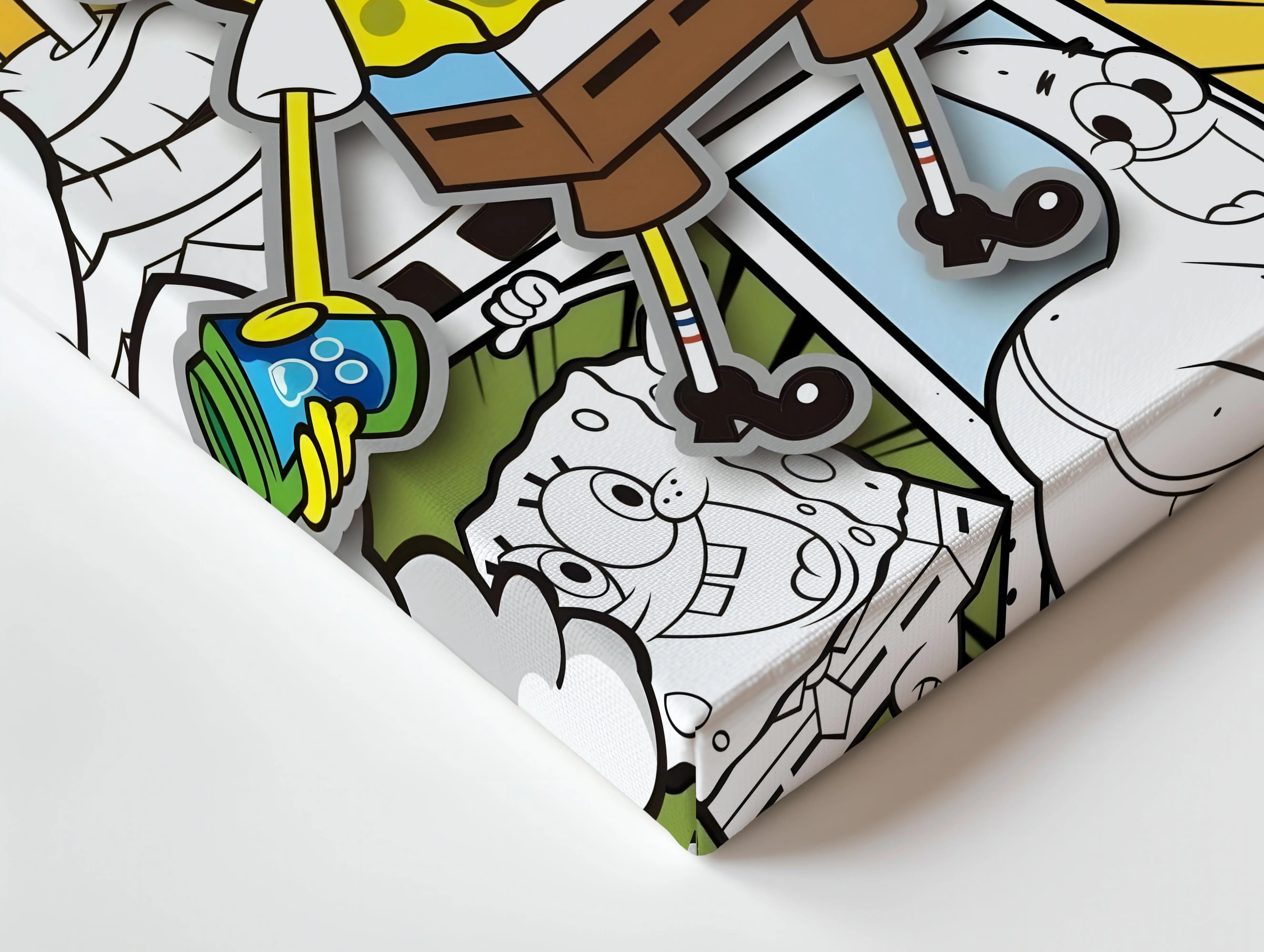 Sponge Pop Art Collage – 4K Ultra Wrap Frame Wall Art in Pakistan | IBRELIA™ IBRELIA