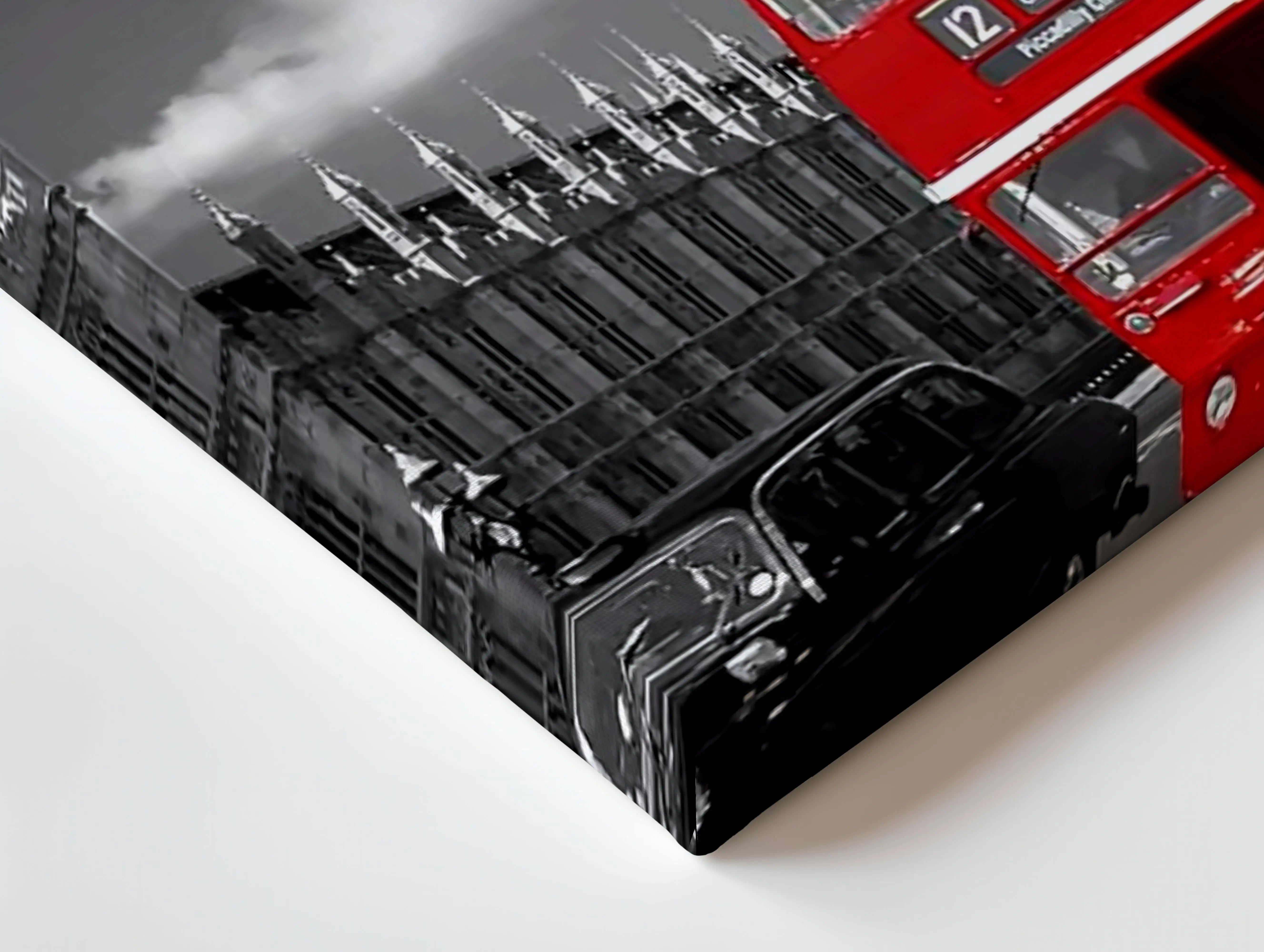 London Red Bus Big Ben Art – 4K Ultra Wrap Frame Wall Art in Pakistan | IBRELIA™ IBRELIA