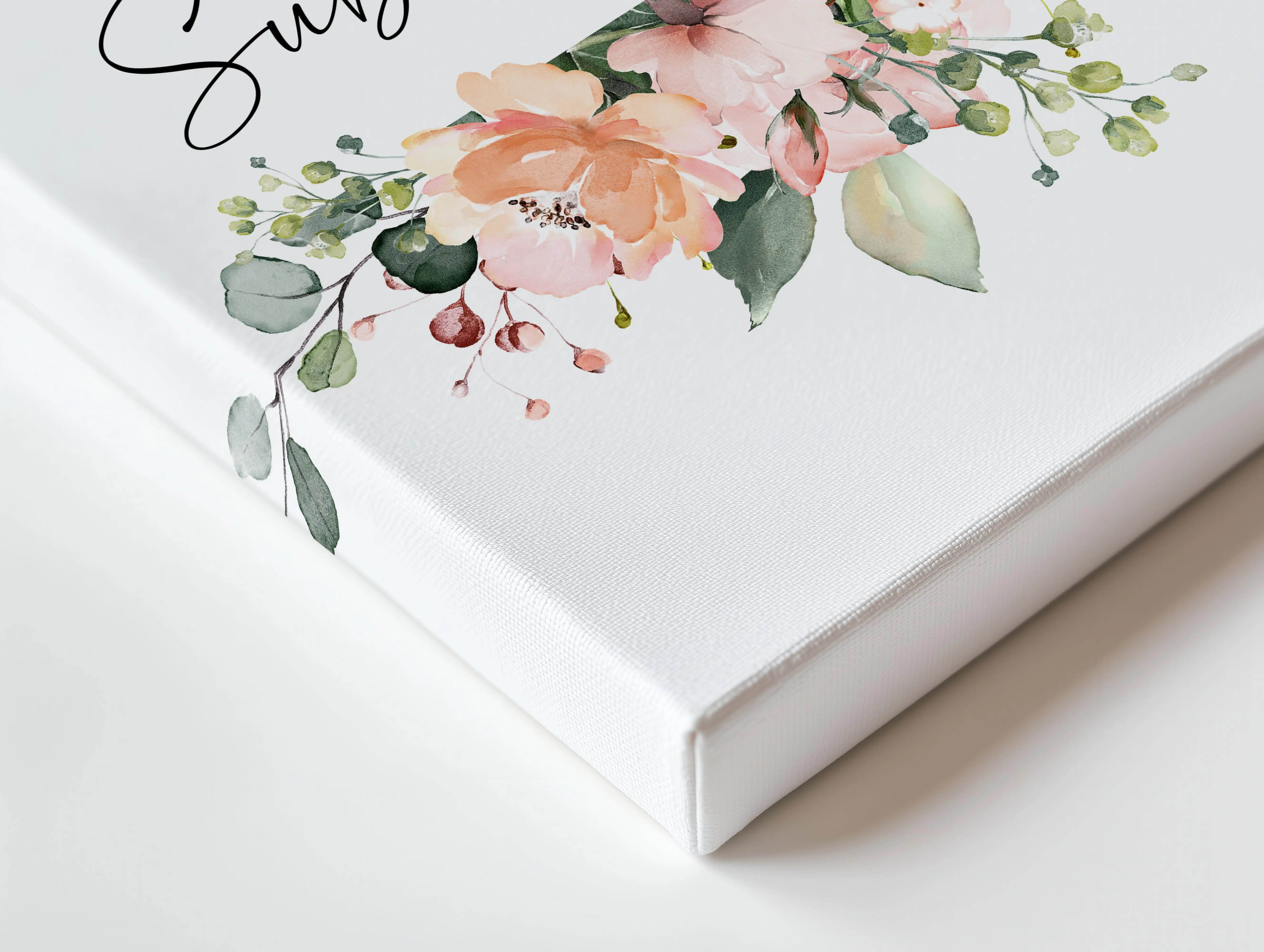 Subhanallah Islamic Wall Art – Elegant Floral Watercolor Design | 4K Ultra Wrap Frame Wall Art in Pakistan | IBRELIA™ IBRELIA