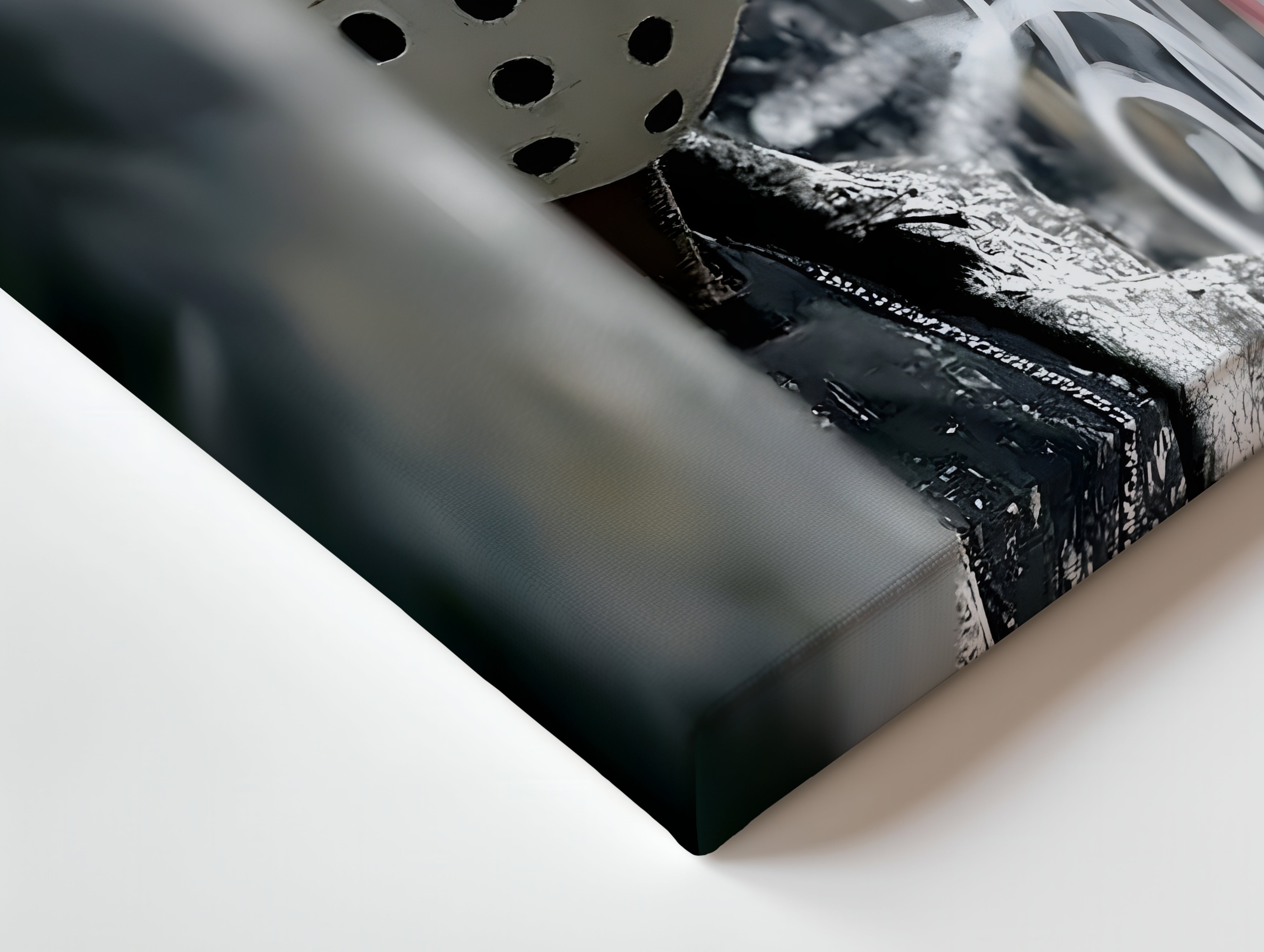 Jason Mask Shadow – Horror Icon 4K Ultra Wrap Frame Wall Art | IBRELIA™