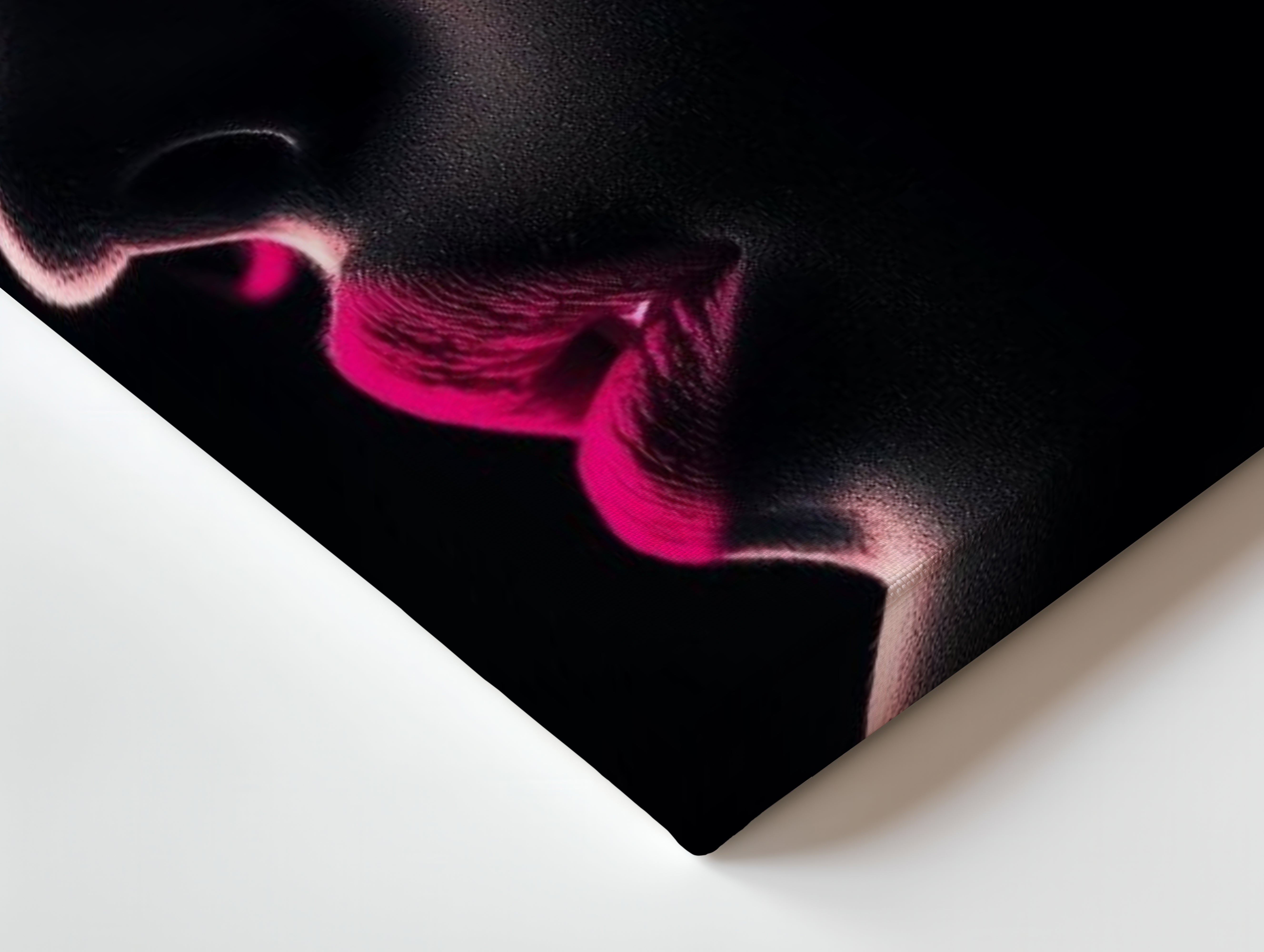 Neon Pink Silence – Minimal Fashion Portrait Art | 4K Ultra Wrap Frame Wall Art in Pakistan | IBRELIA™