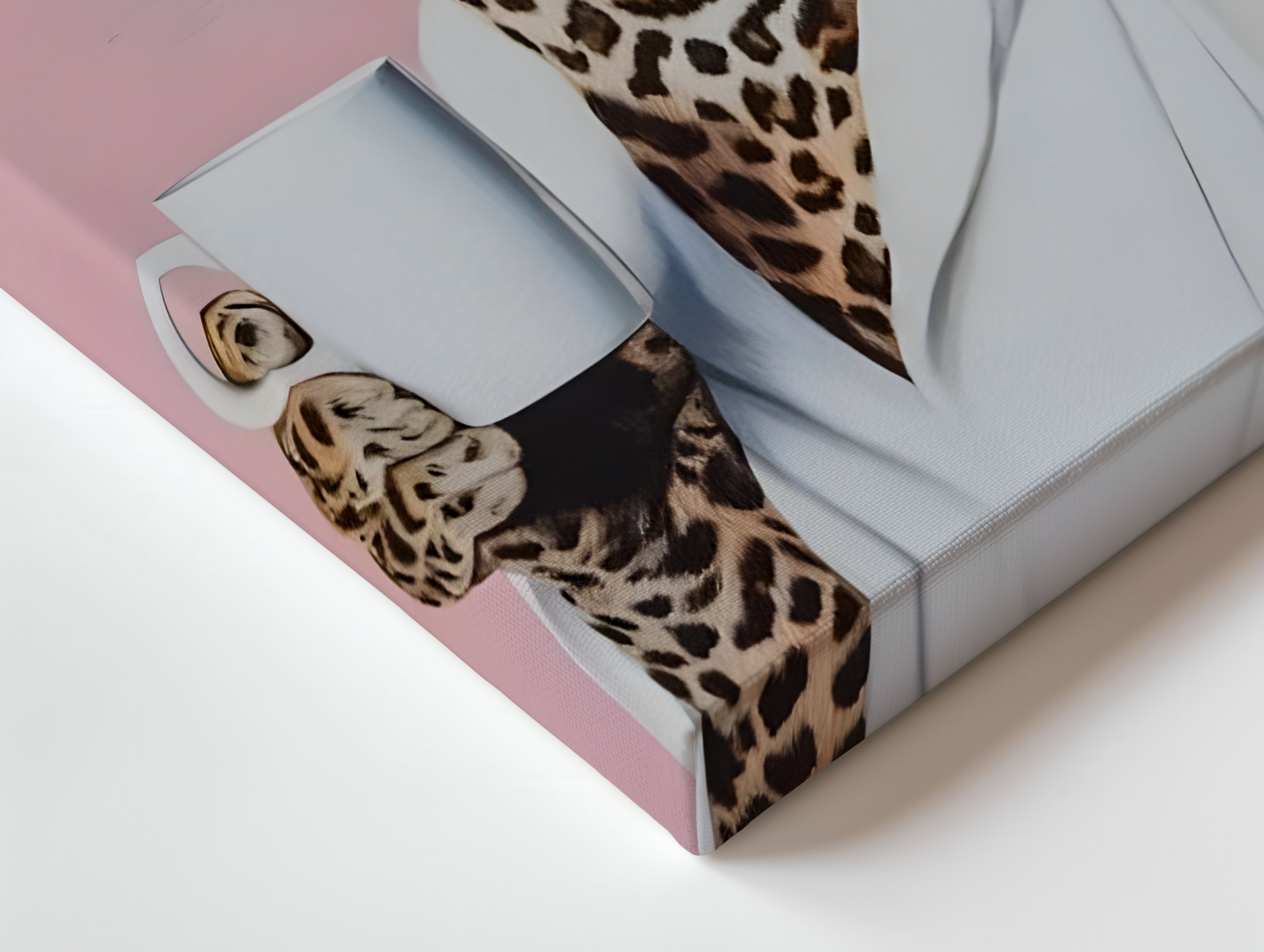 Morning Chic Leopard Art – 4K Ultra Wrap Frame Wall Art in Pakistan | IBRELIA™