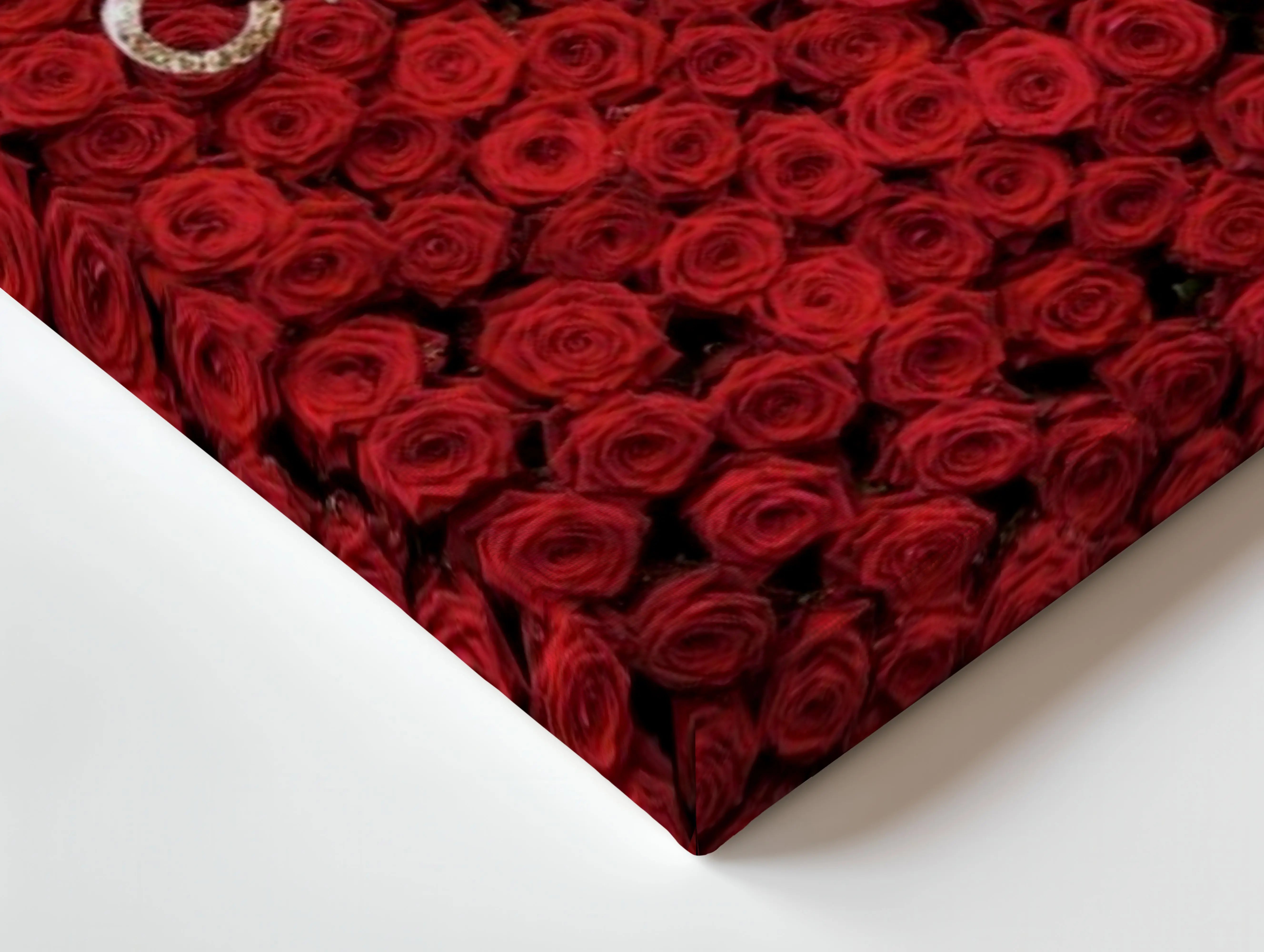 Red Rose Couture Pattern Art – Luxury Designer-Inspired Floral Wall Art | 4K Ultra Wrap Frame Wall Art in Pakistan | IBRELIA™ IBRELIA