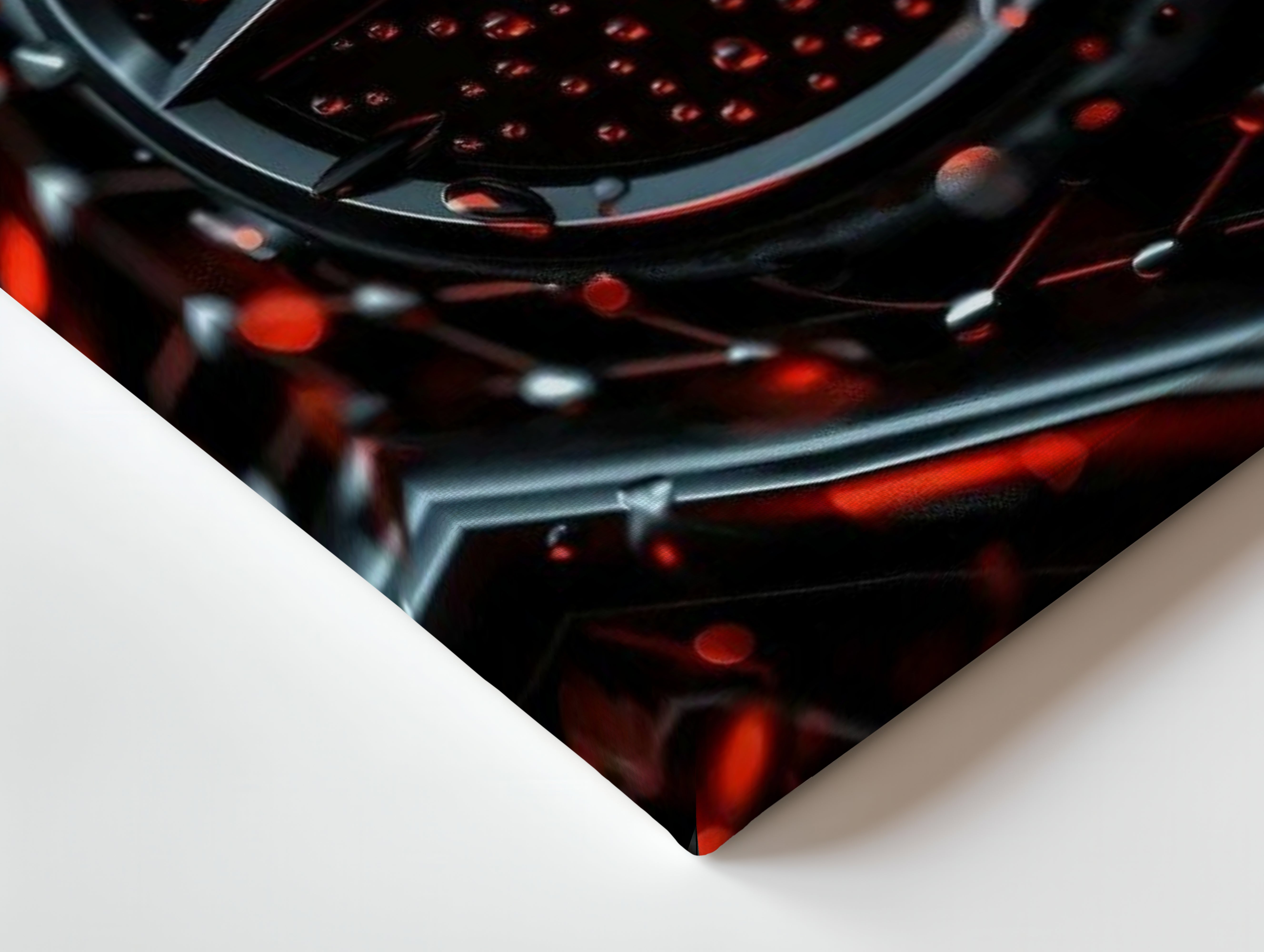 Mercedes Benz Emblem Rain Edition – 4K Ultra Wrap Frame Wall Art | IBRELIA™