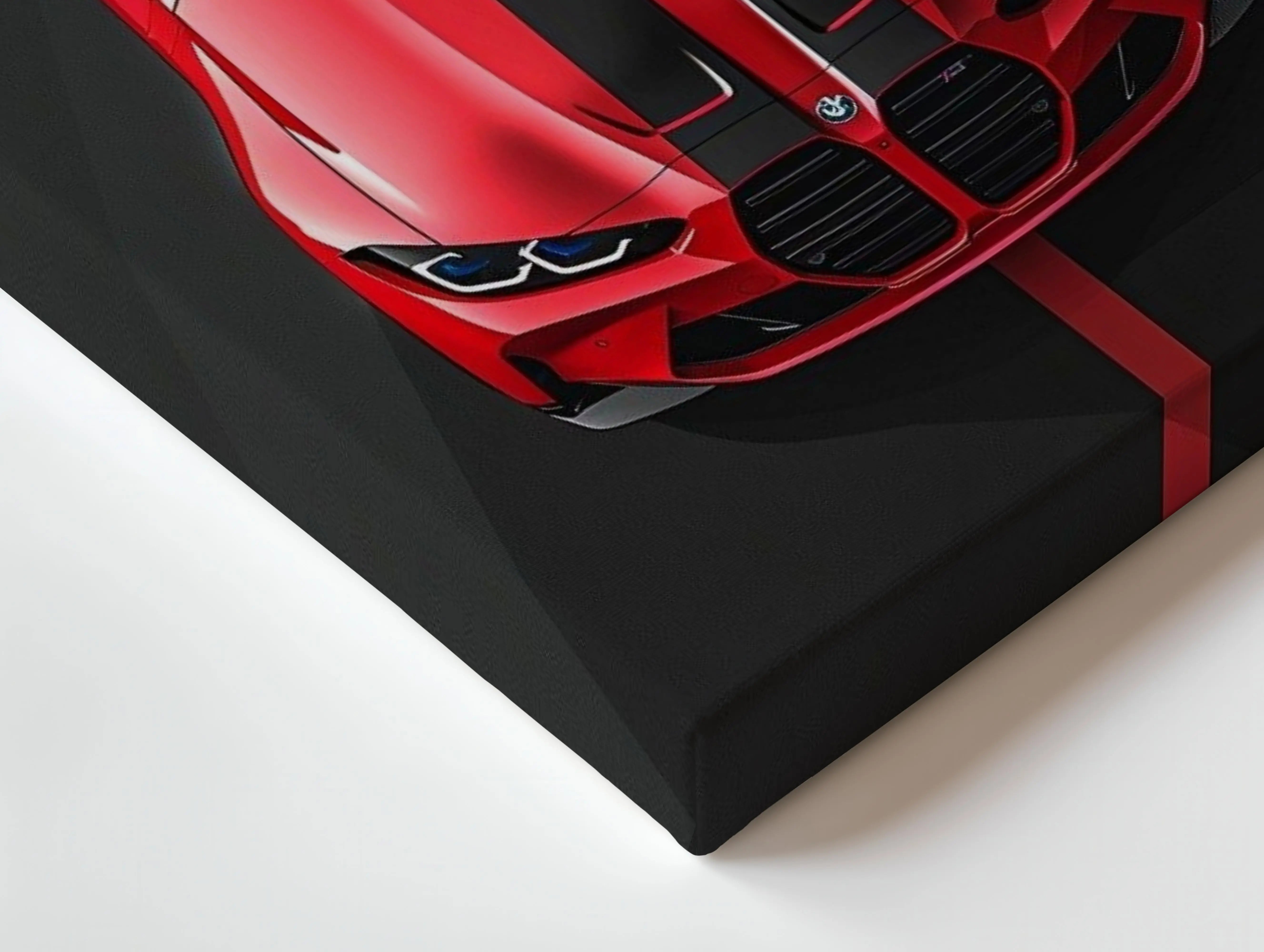 BMW Red Sport Top View – 4K Ultra Wrap Frame Wall Art | IBRELIA™ IBRELIA