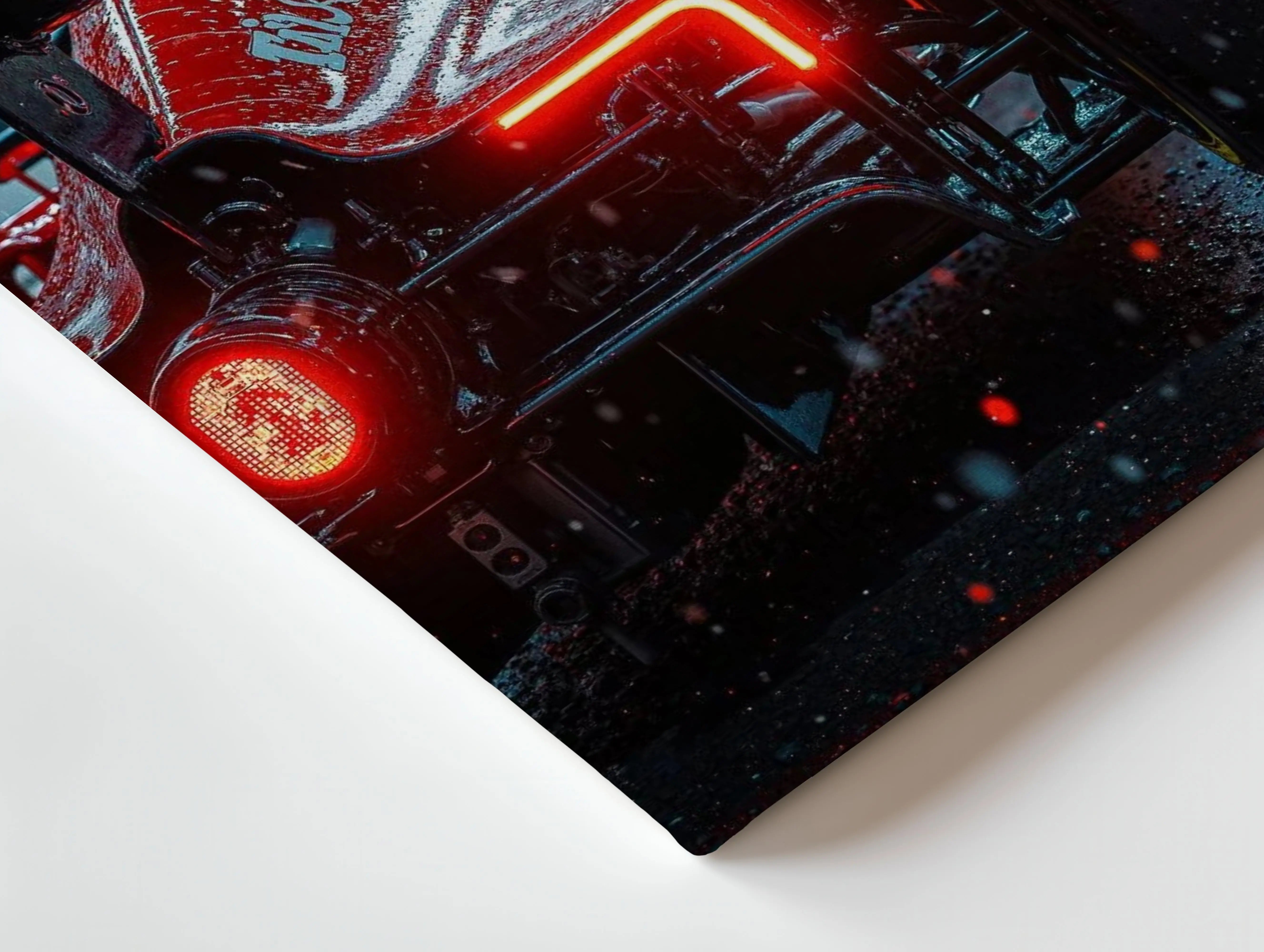 Formula 1 Night Race Rear View Art – 4K Ultra Wrap Frame Wall Art in Pakistan | IBRELIA™ IBRELIA