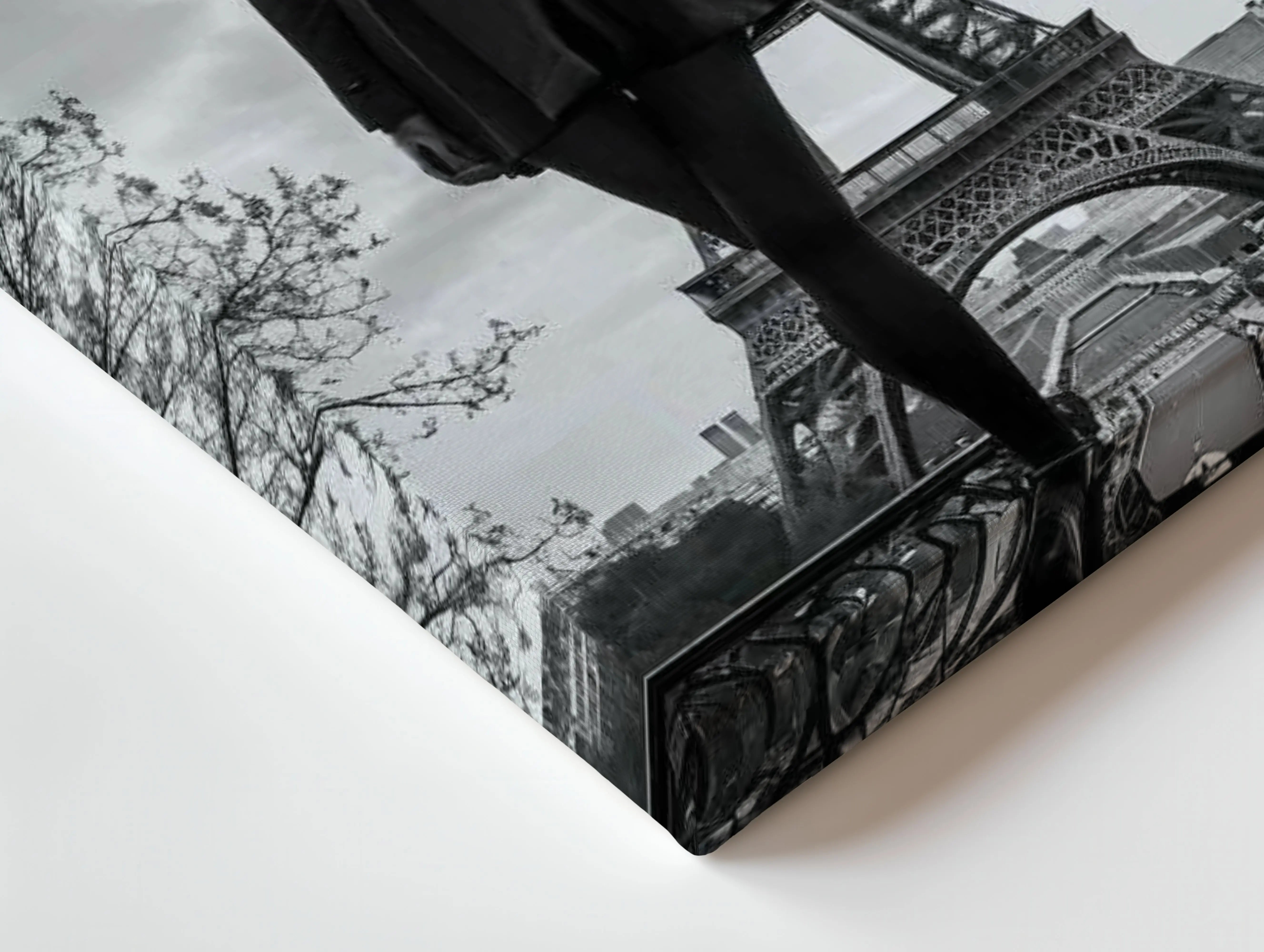 Paris Red Scarf Elegance Art – 4K Ultra Wrap Frame Wall Art in Pakistan | IBRELIA™ IBRELIA