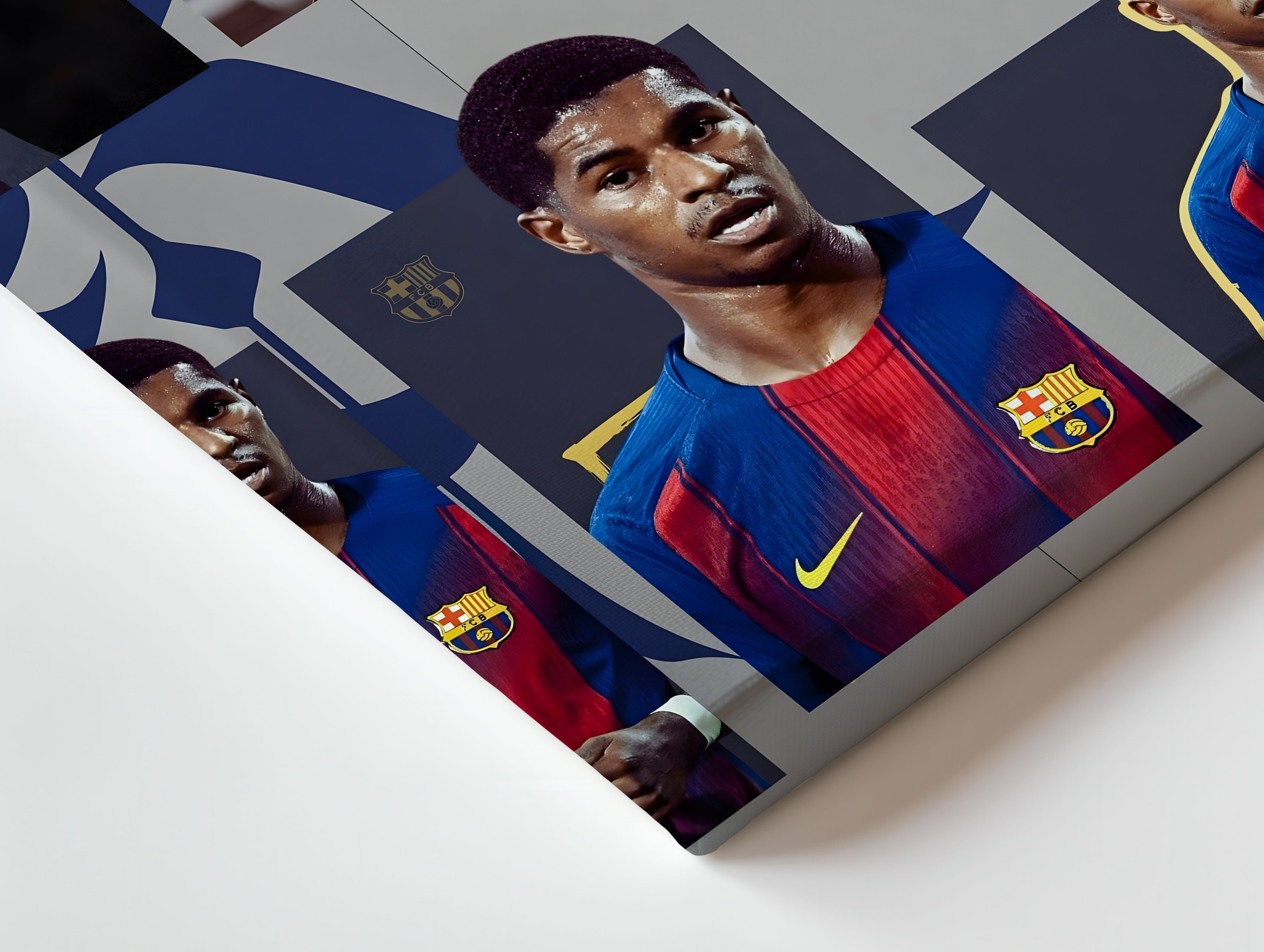 Marcus Rashford FC Barcelona Concept Art – 4K Ultra Wrap Frame Wall Art in Pakistan | IBRELIA™