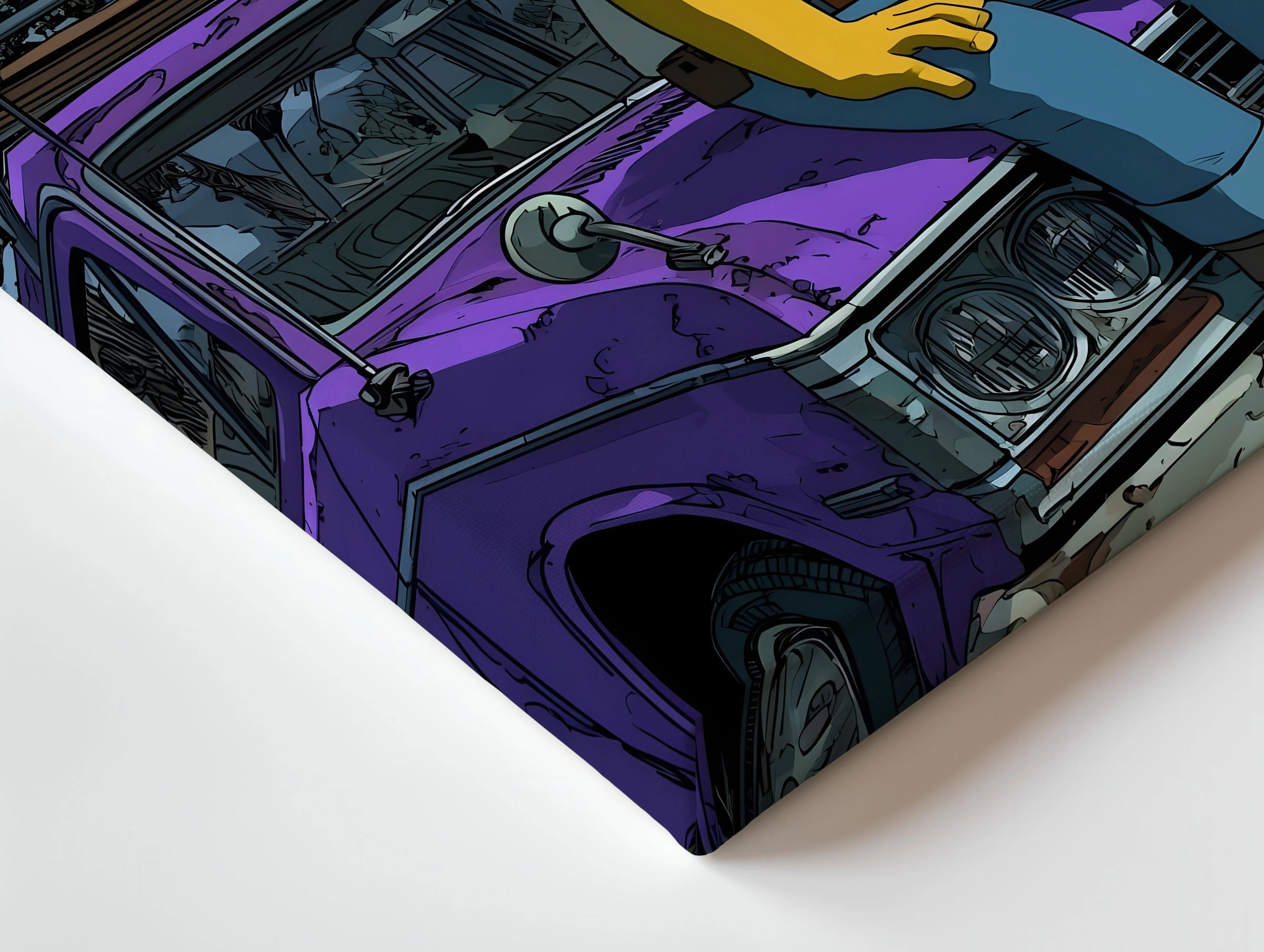 Homer Under the Starry Night – Pop Culture 4K Ultra Wrap Frame Wall Art | IBRELIA™ IBRELIA