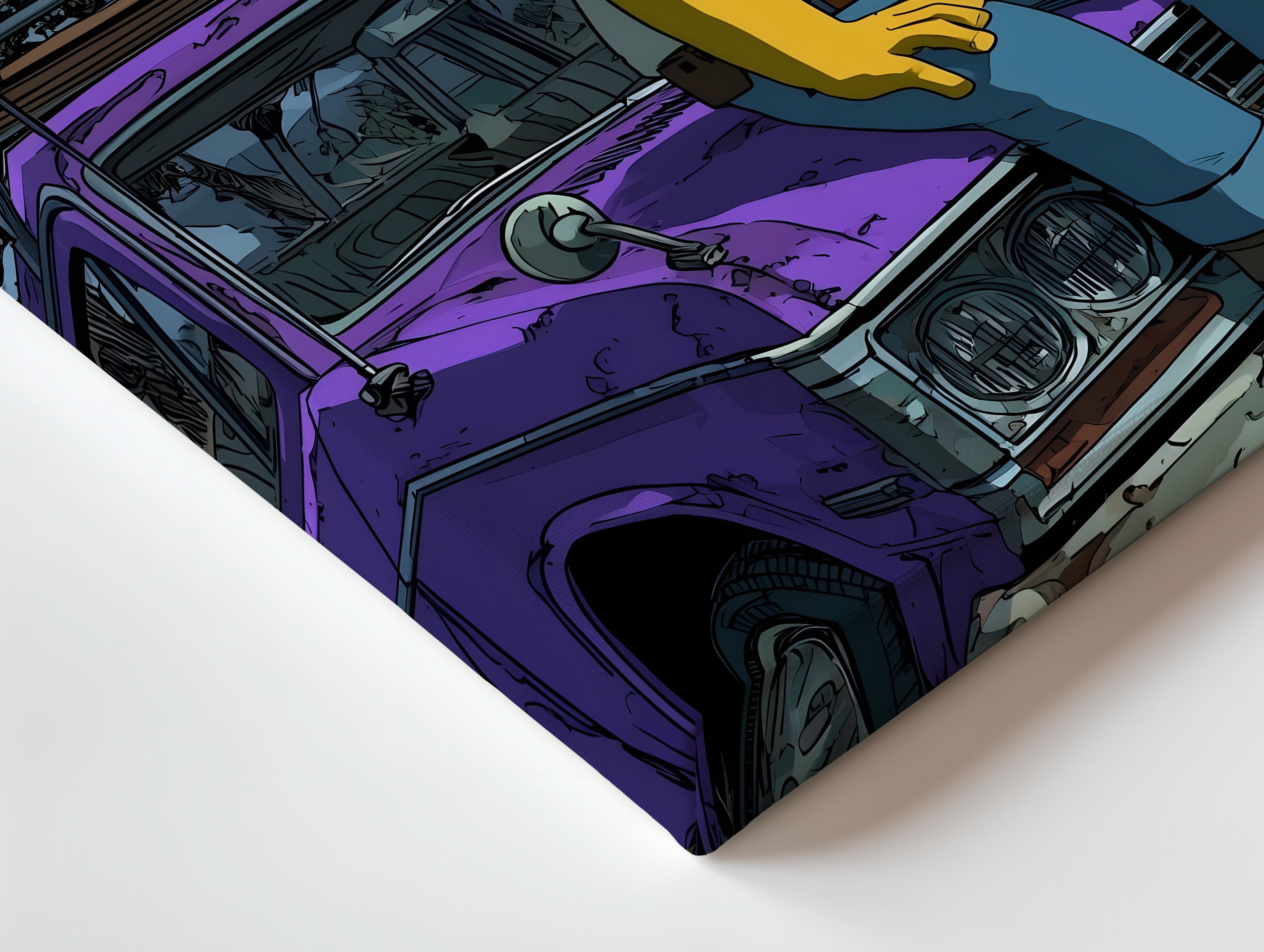 Homer Under the Starry Night – Pop Culture 4K Ultra Wrap Frame Wall Art | IBRELIA™