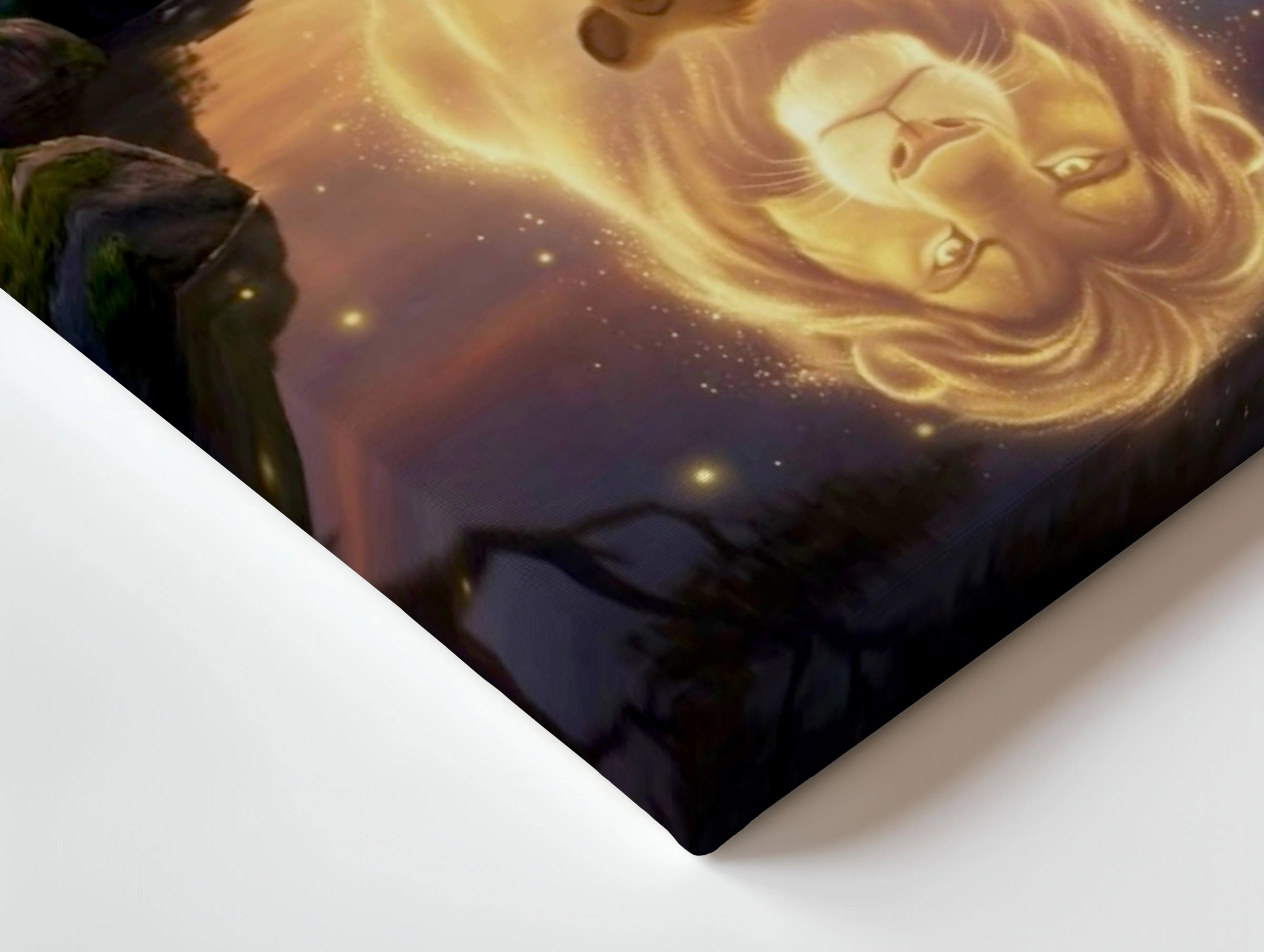 Lion Cub Reflection Wall Art – Legacy Spirit Canvas Frame | Emotional Animal Scene Decor Pakistan | IBRELIA™ IBRELIA