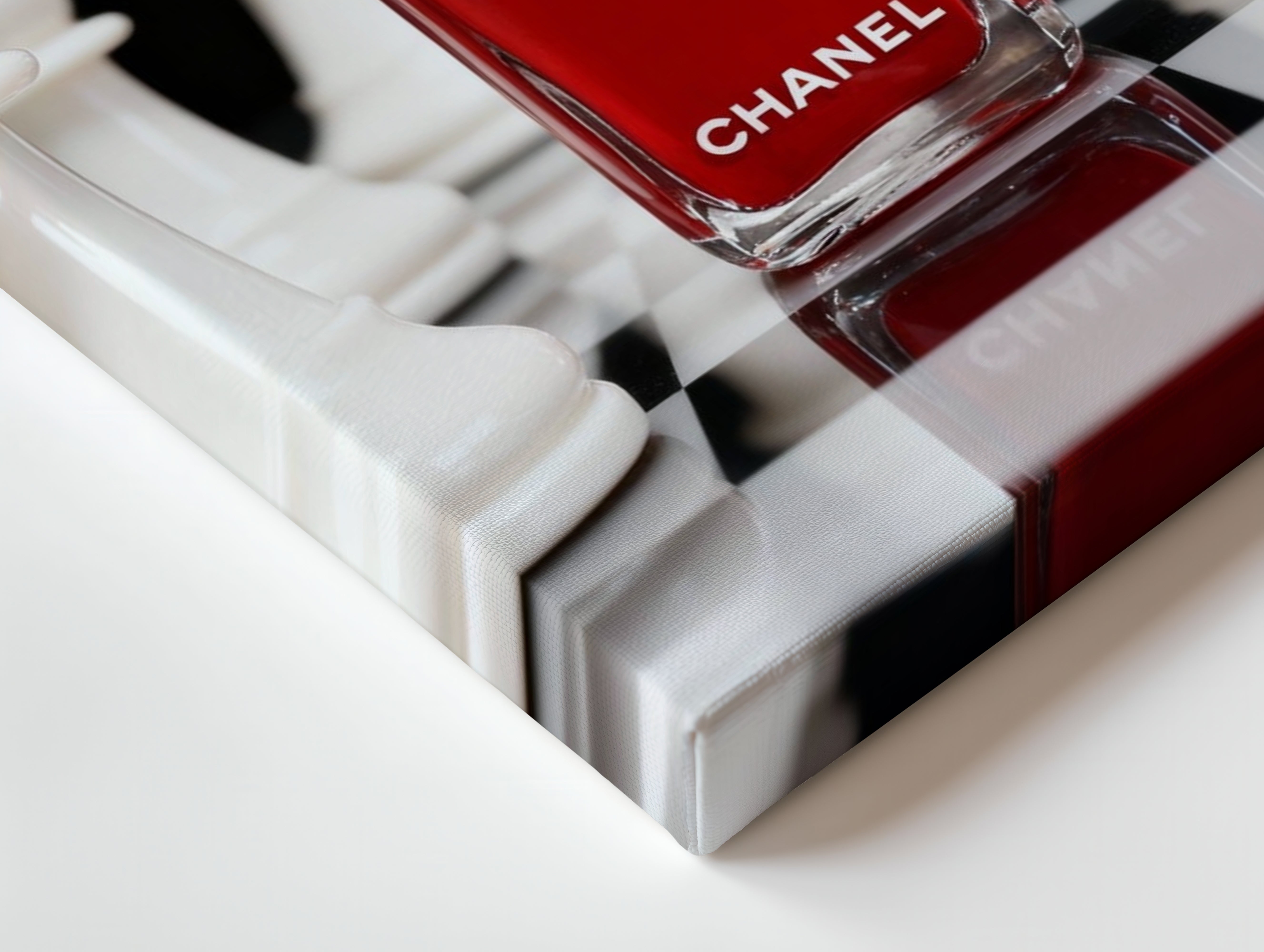 Red Nail Polish Power Chess Art – 4K Ultra Wrap Frame Wall Art in Pakistan | IBRELIA™