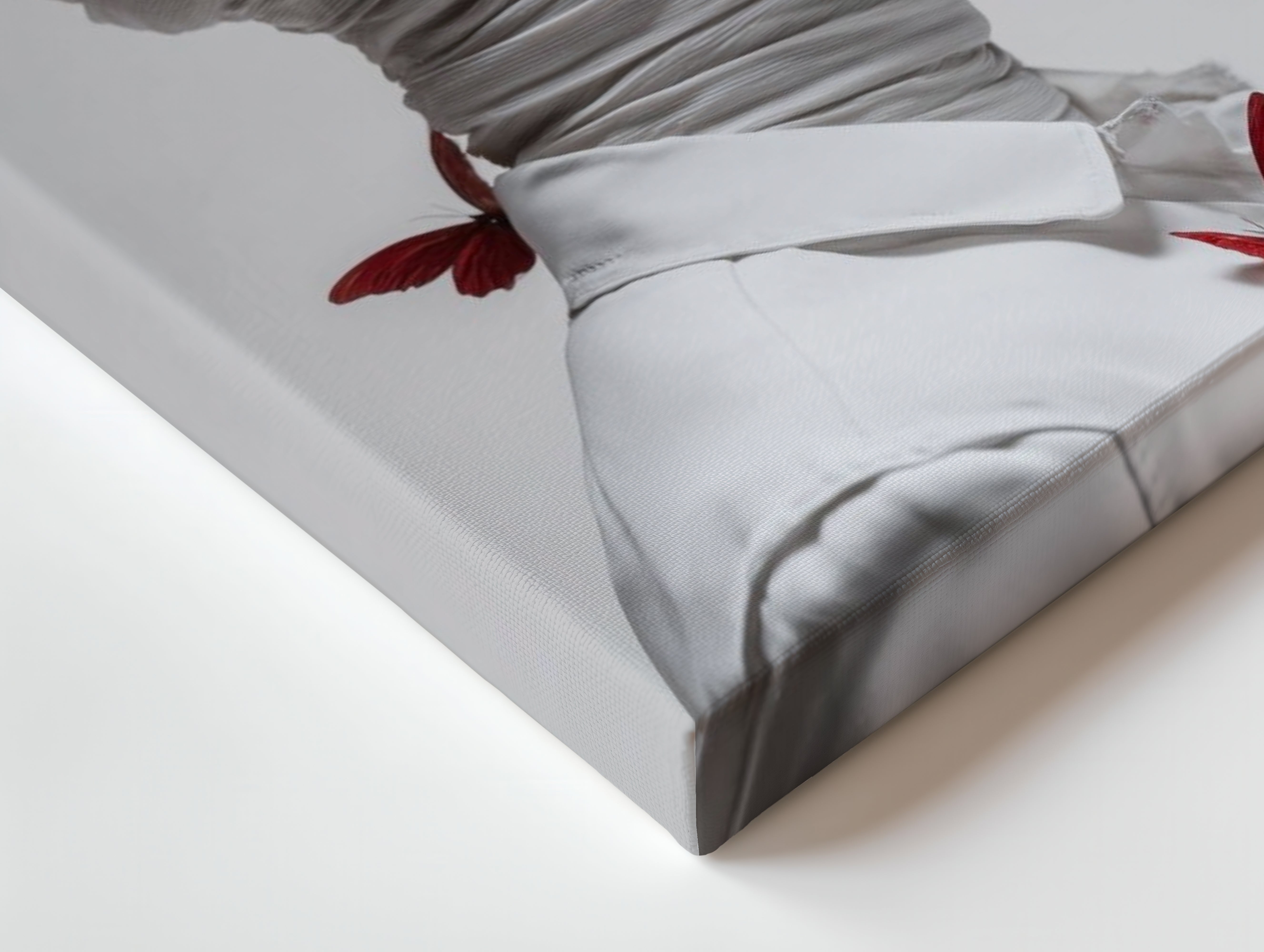 Crimson Butterflies Silence Art – 4K Ultra Wrap Frame Wall Art in Pakistan | IBRELIA™