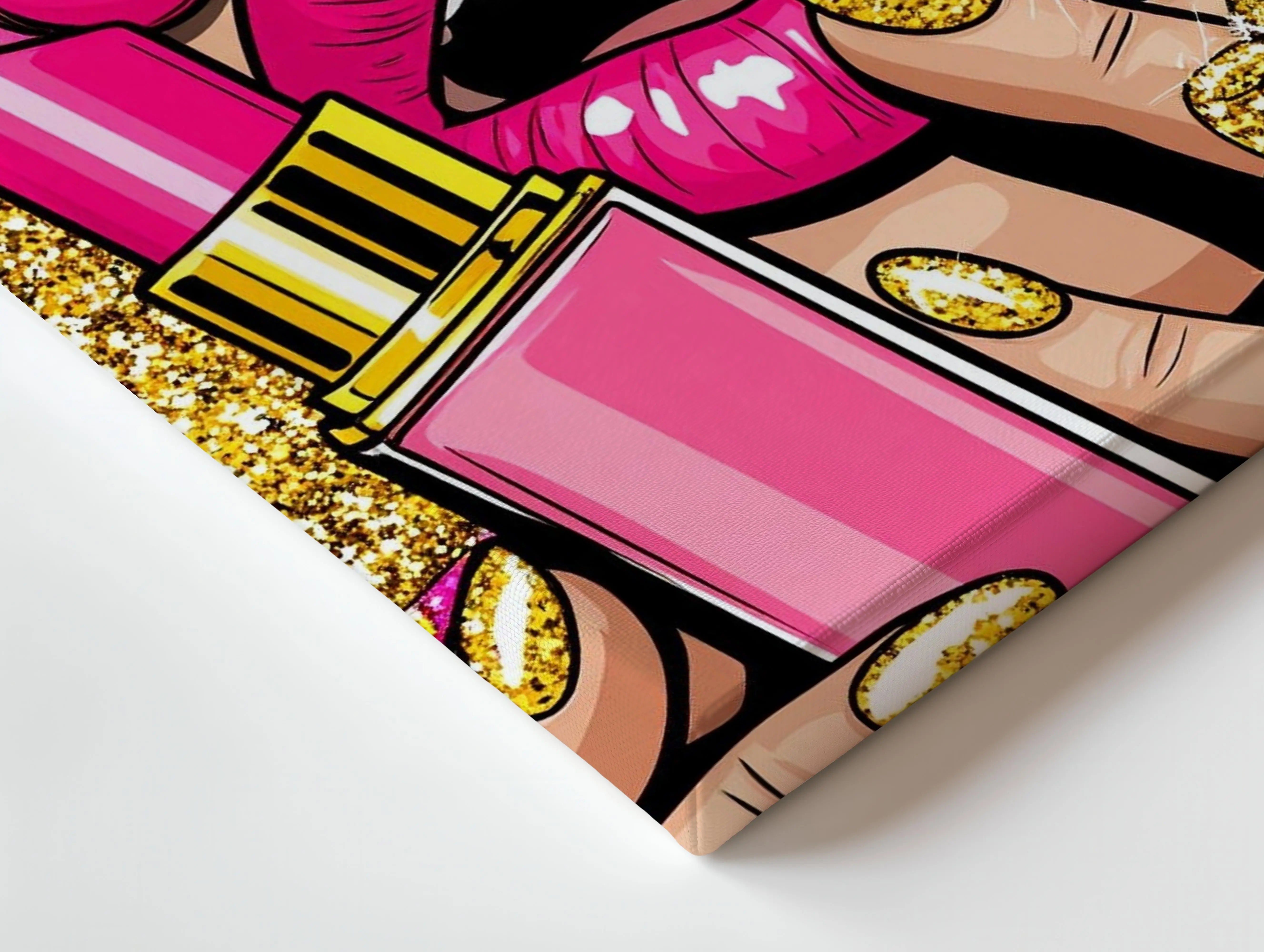 Glamour Pop Lips Art – 4K Ultra Wrap Frame Wall Art in Pakistan | IBRELIA™ IBRELIA