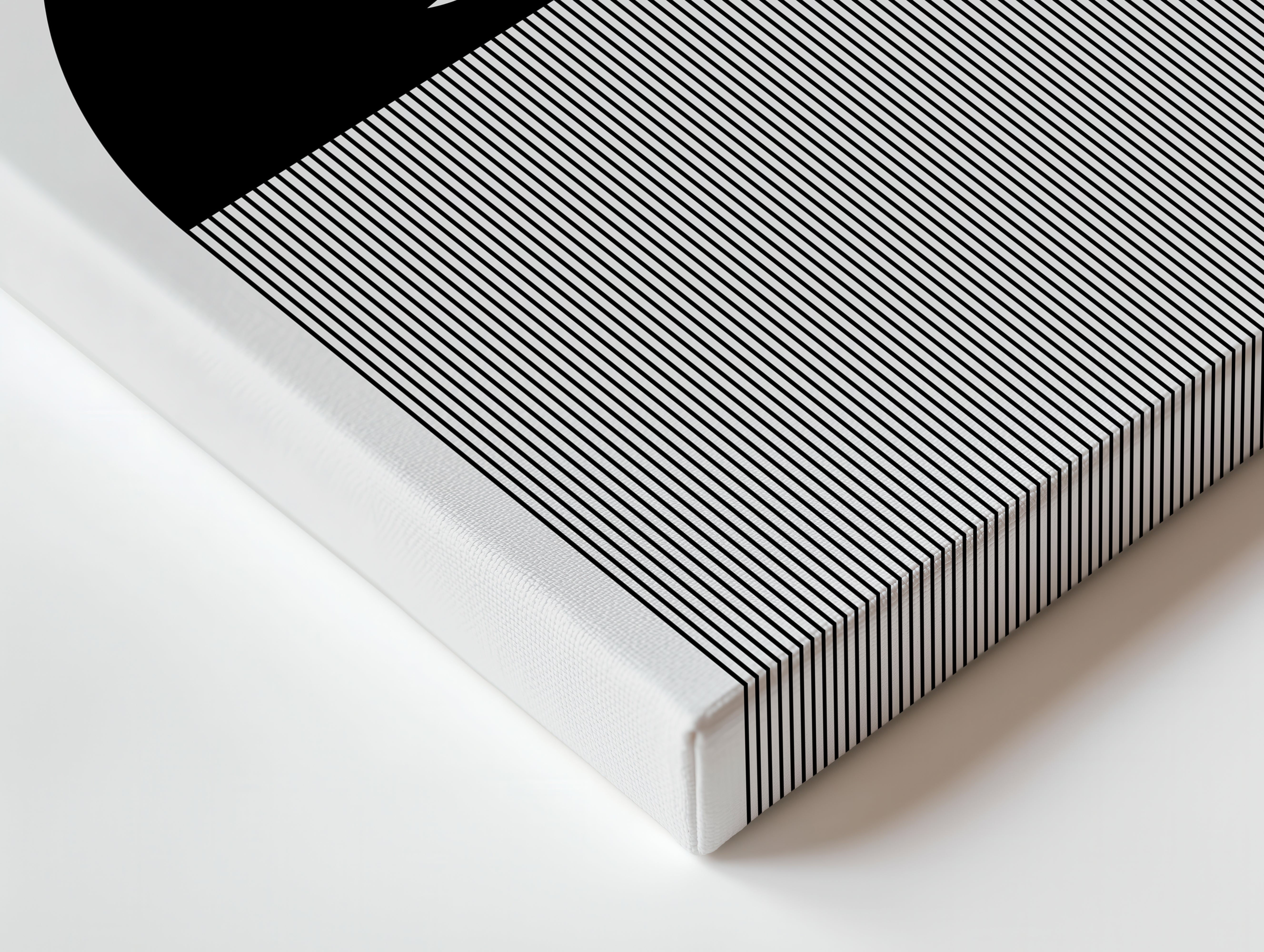 Allah Islamic Minimal Wall Art – Black & White Geometric Design | 4K Ultra Wrap Frame Wall Art in Pakistan | IBRELIA™