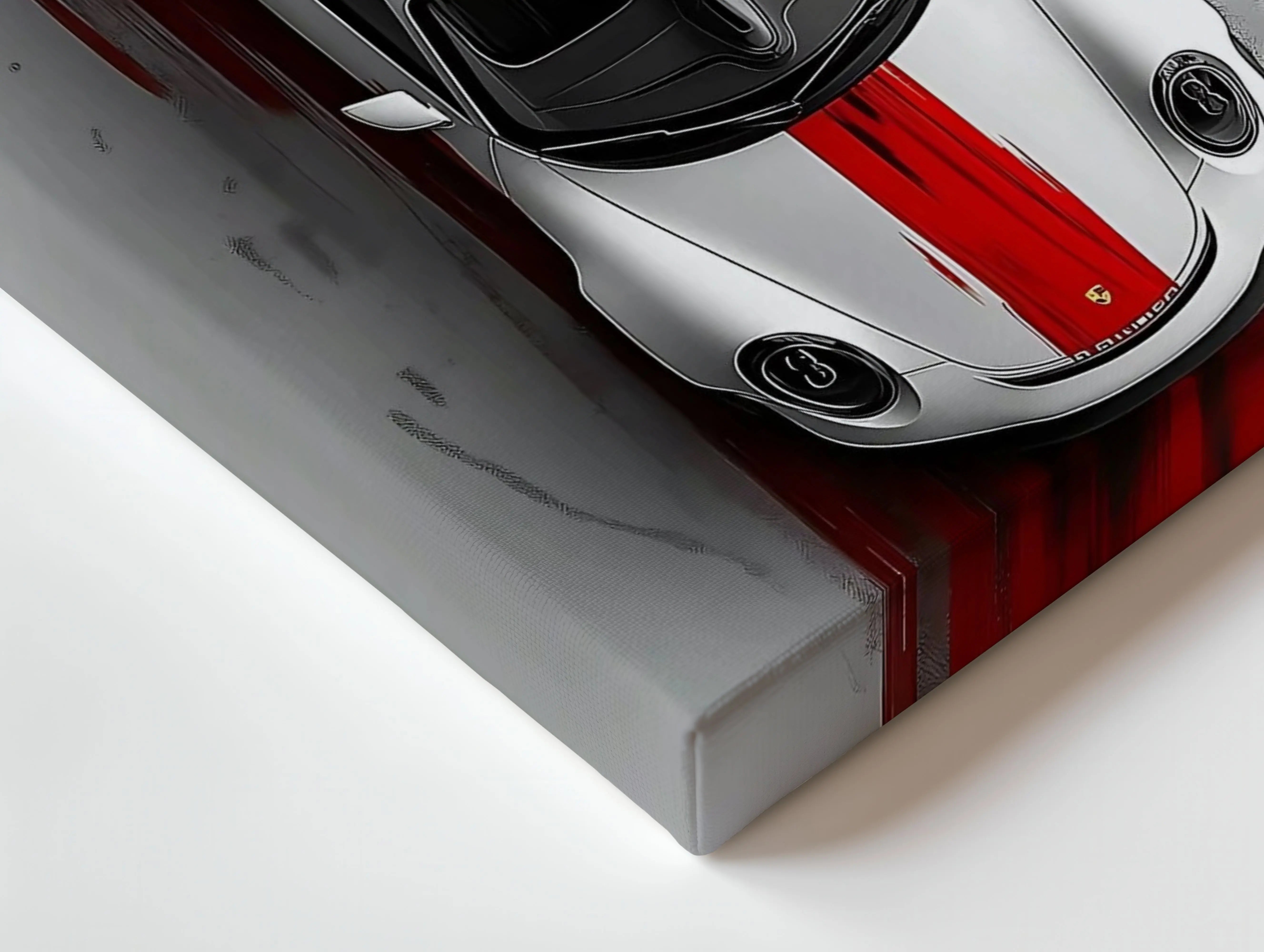 Precision Velocity – Top View Supercar Racing Art | 4K Ultra Wrap Frame Wall Art in Pakistan | IBRELIA™ IBRELIA