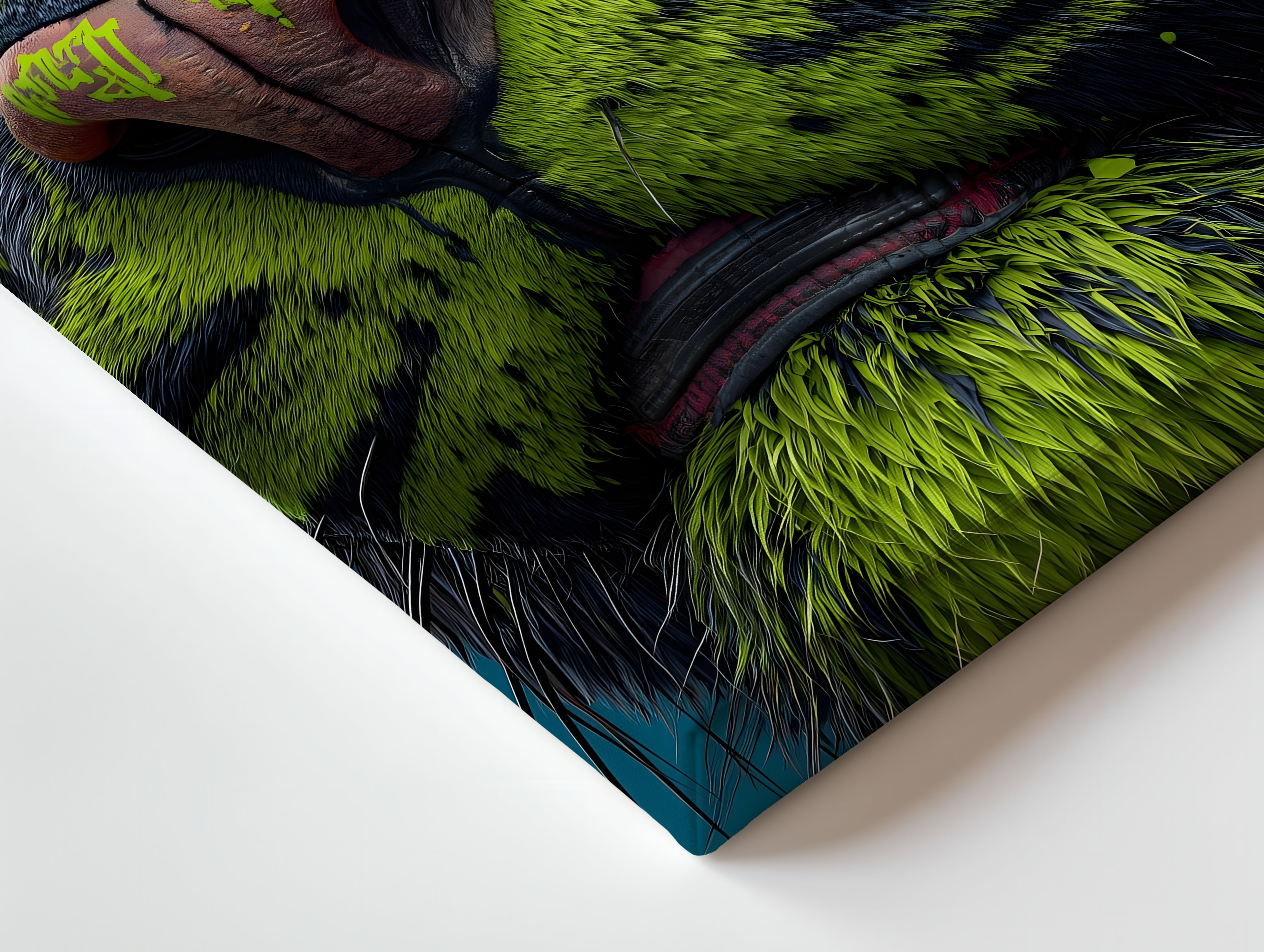 Neon Panther Close-Up Pop Art – 4K Ultra Wrap Frame Wall Art in Pakistan | IBRELIA™