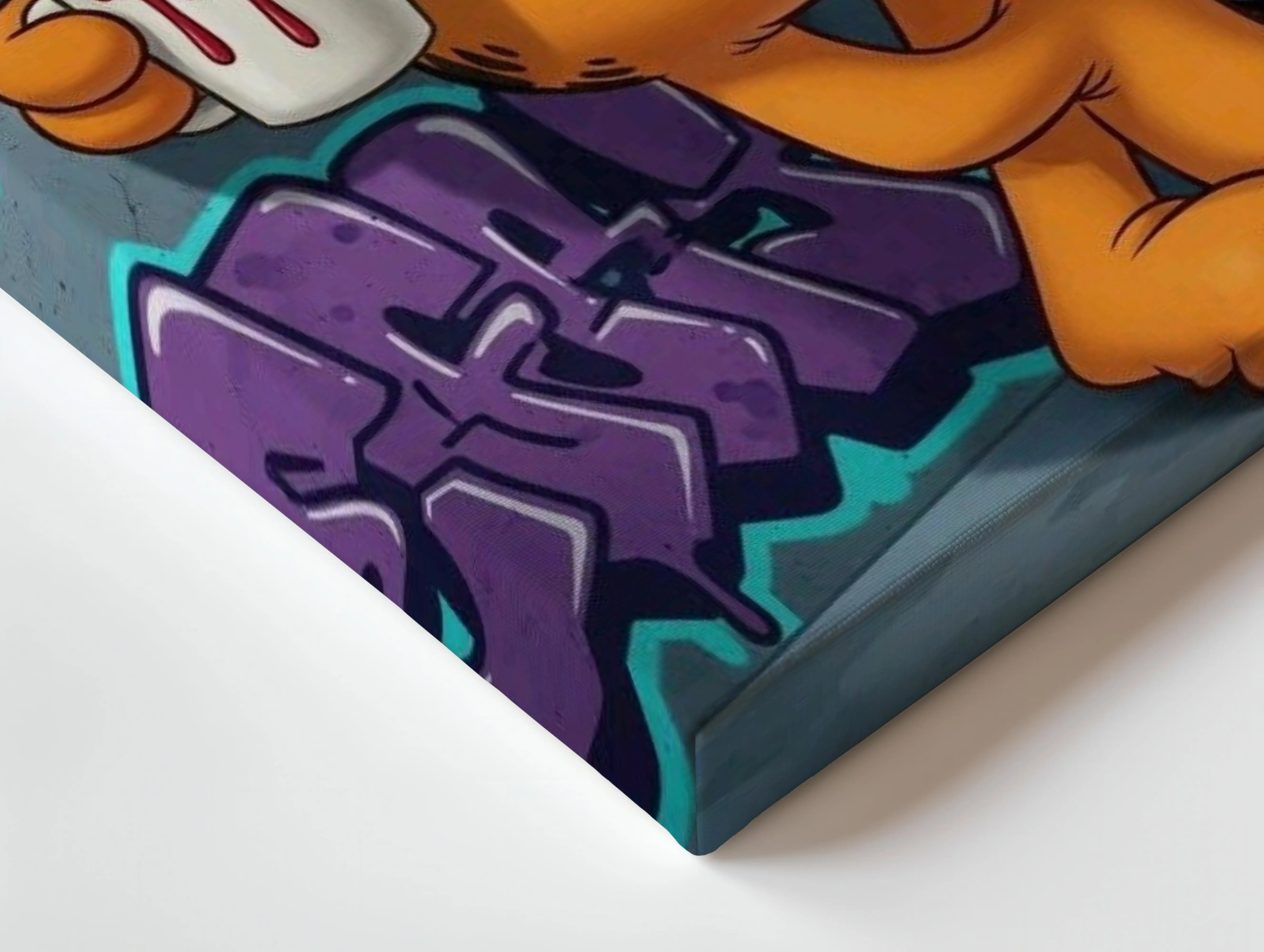 Urban Garfield Graffiti Art – 4K Ultra Wrap Frame Wall Art in Pakistan | IBRELIA™ IBRELIA