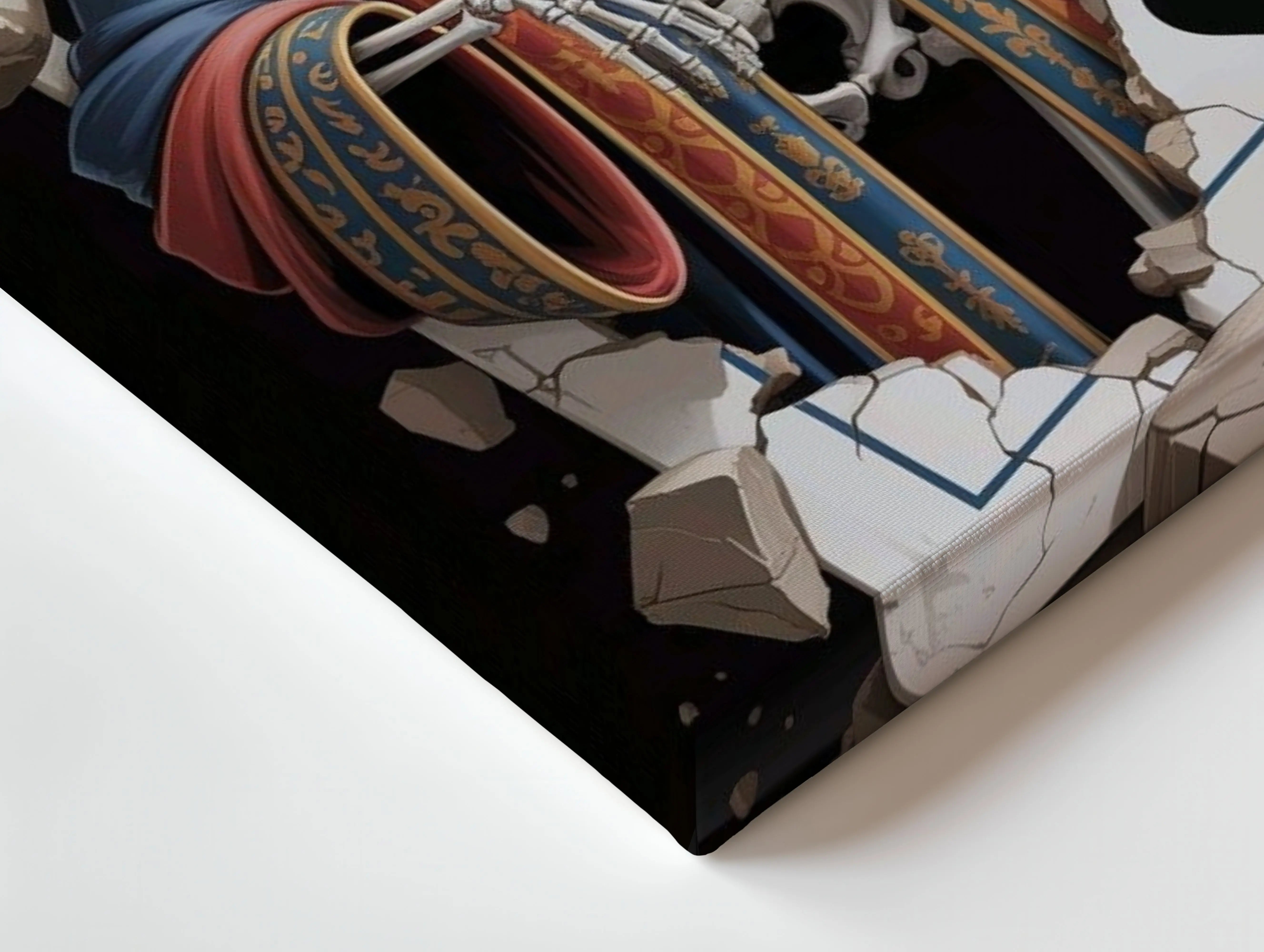 Skeleton King of Spades Art – 4K Ultra Wrap Frame Wall Art in Pakistan | IBRELIA™ IBRELIA