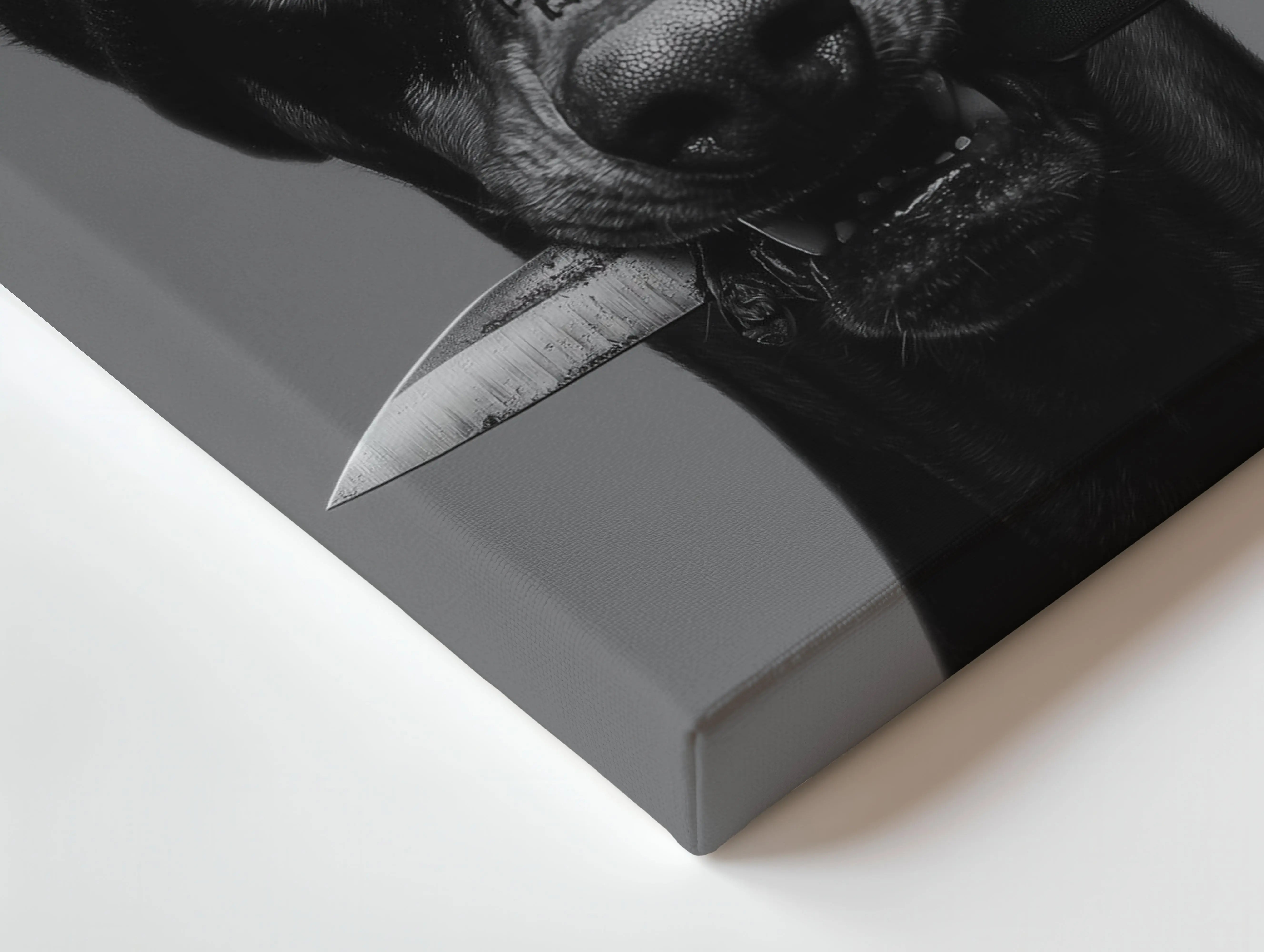 Dark Doberman Street Art – 4K Ultra Wrap Frame Wall Art in Pakistan | IBRELIA™ IBRELIA